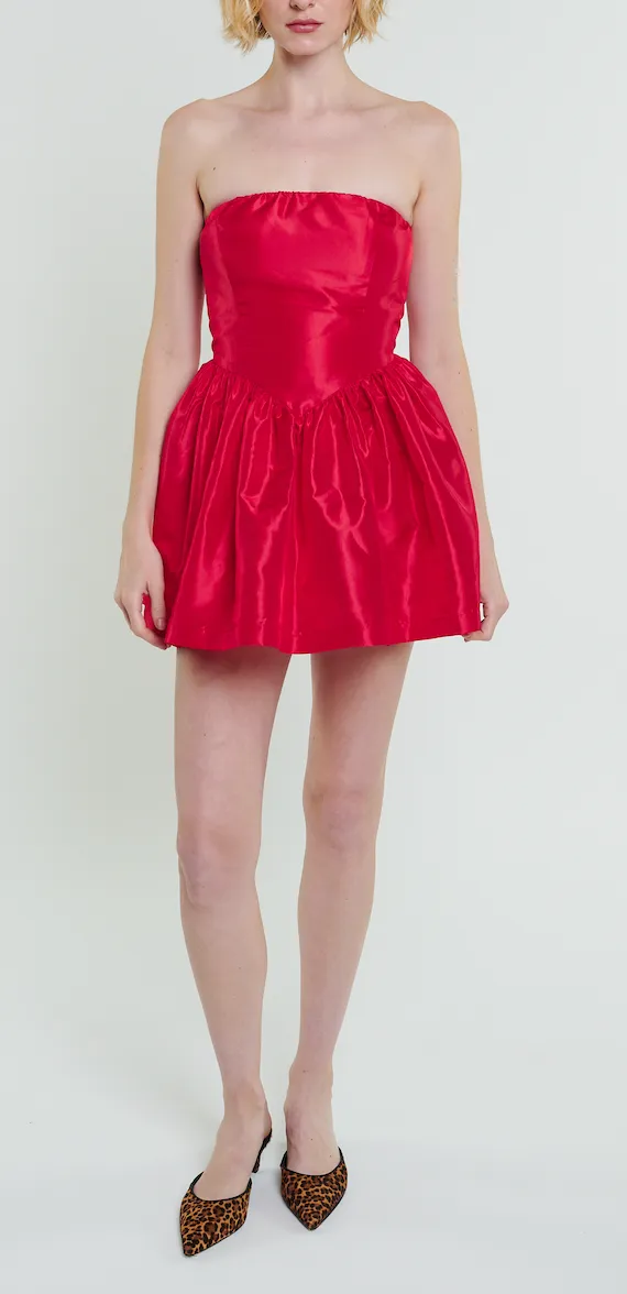 Roxanne Mini Dress in Cherry Red sold by Modatrova product image thumbnail 4