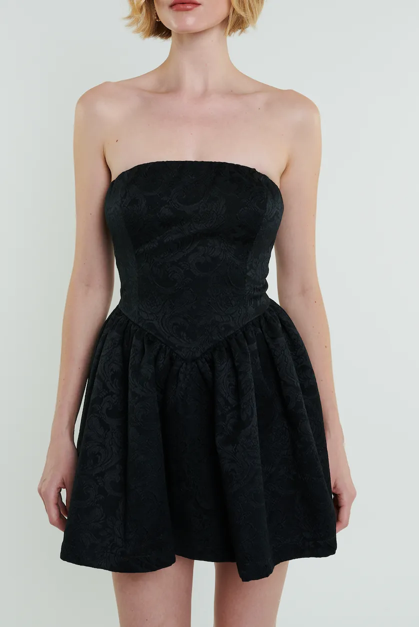 Roxanne Mini Dress in Black sold by Modatrova product image thumbnail 3