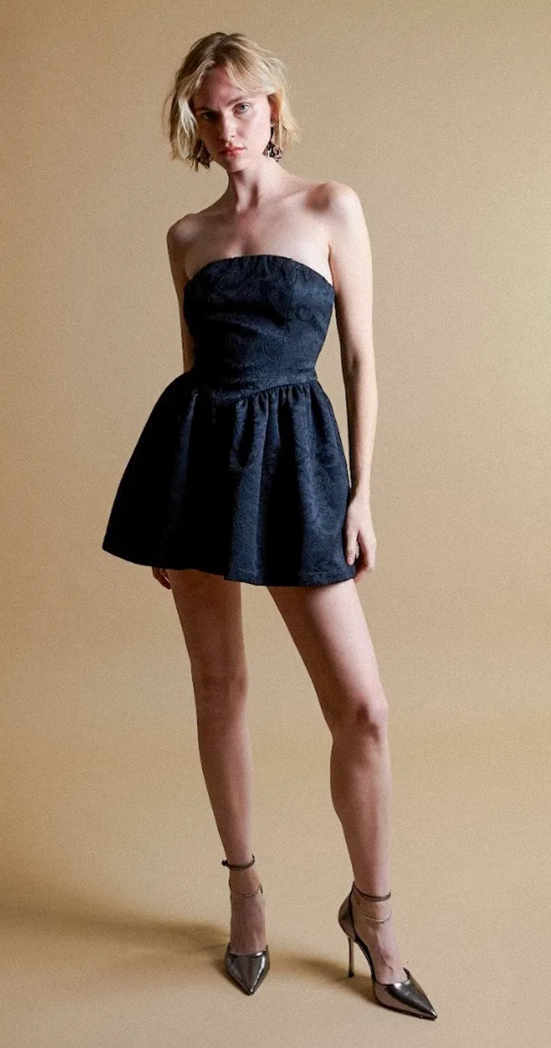 Roxanne Mini Dress in Black sold by Modatrova product image thumbnail 2