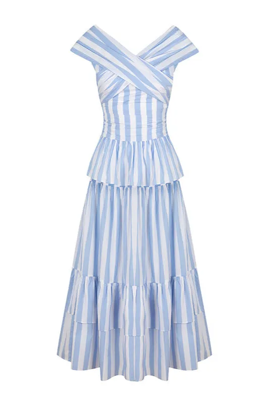 Lily Set in Striped Blue sold by Modatrova