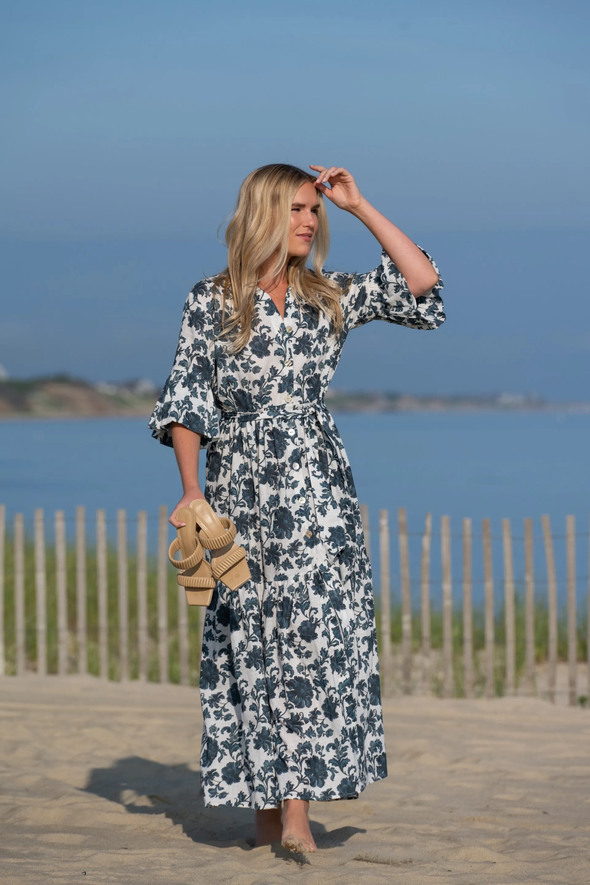 Joanna Dress | Blue Dahlia sold by Modatrova product image thumbnail 4