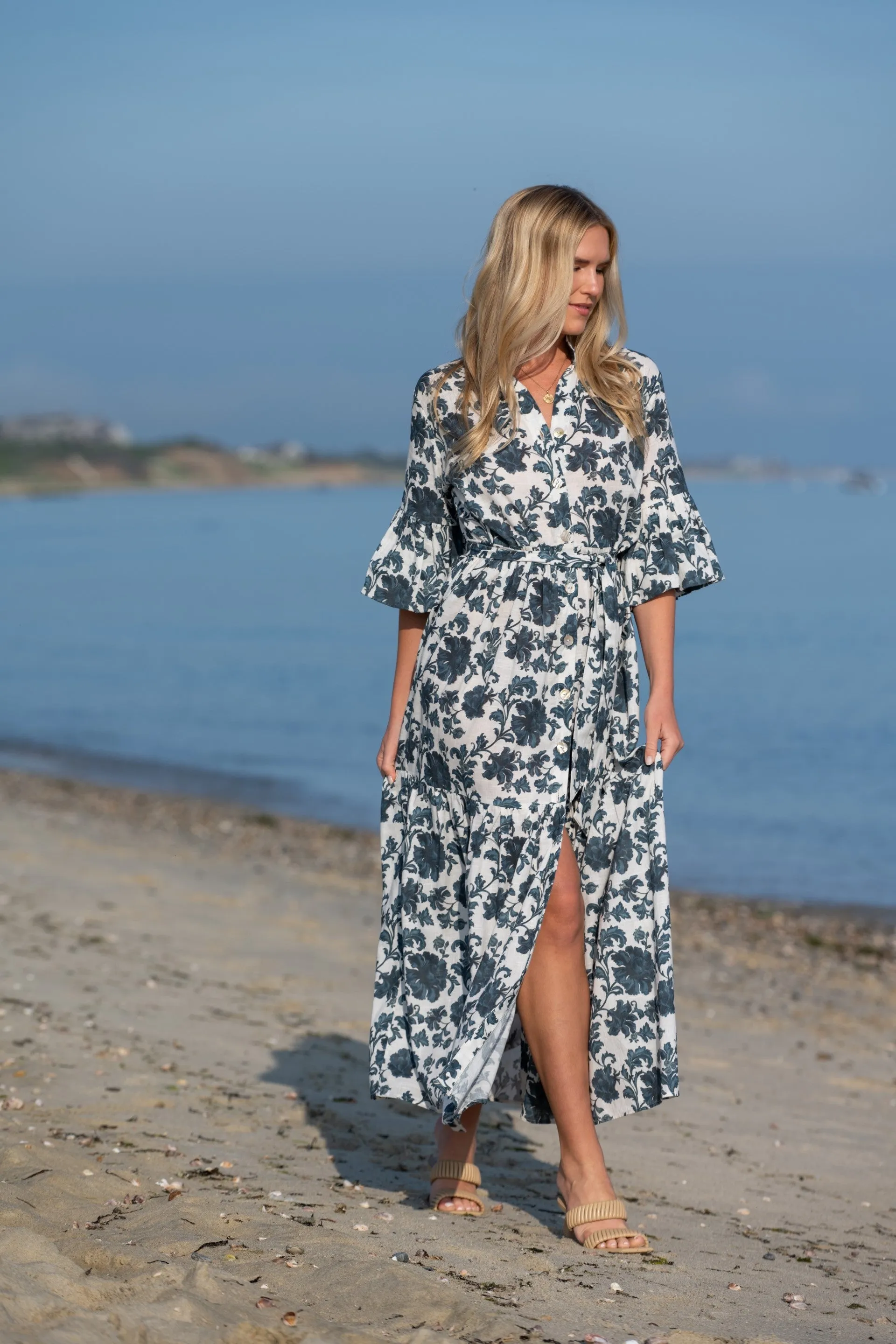 Joanna Dress | Blue Dahlia sold by Modatrova product image thumbnail 2