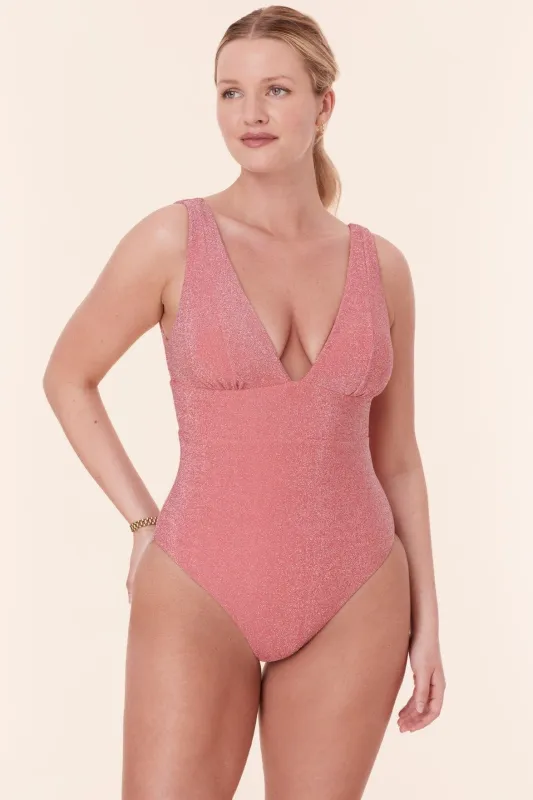 The Mykonos One Piece - Glitter - Shell - Classic sold by Modatrova