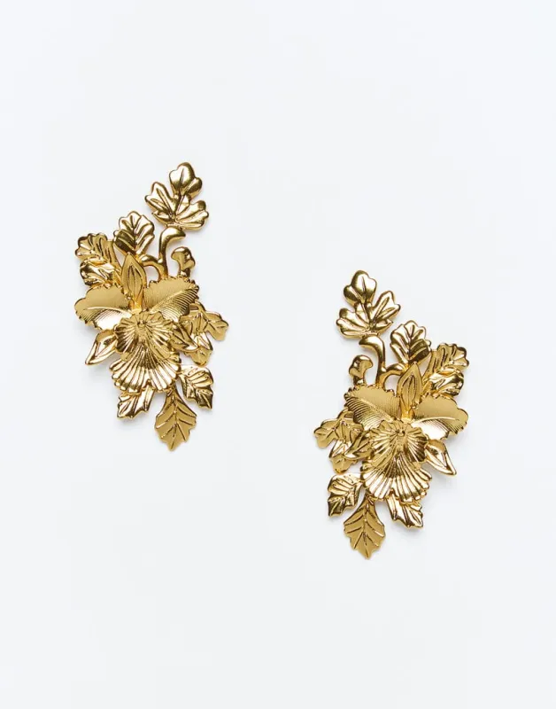 Laurel Leaf Drop Earrings sold by Modatrova