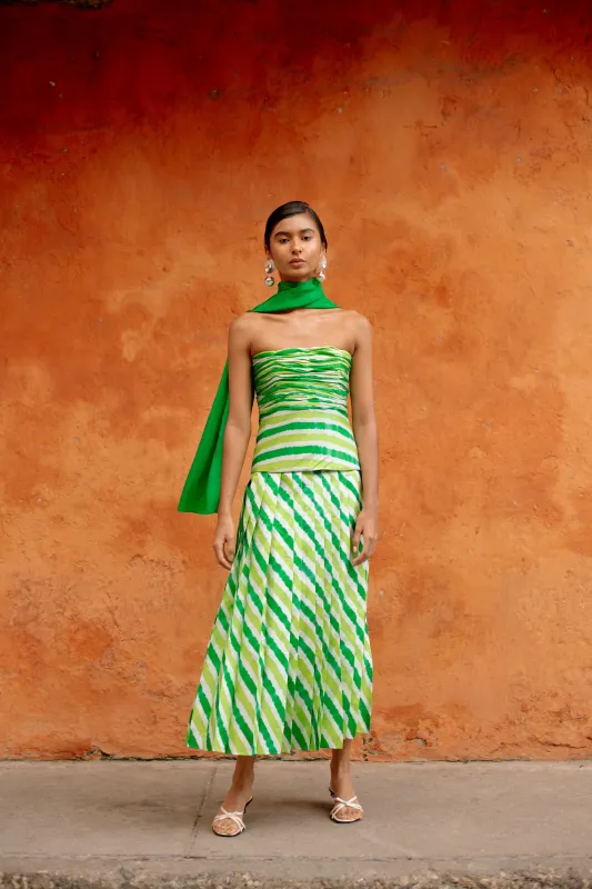 Green Leheriya Set made by Modatrova