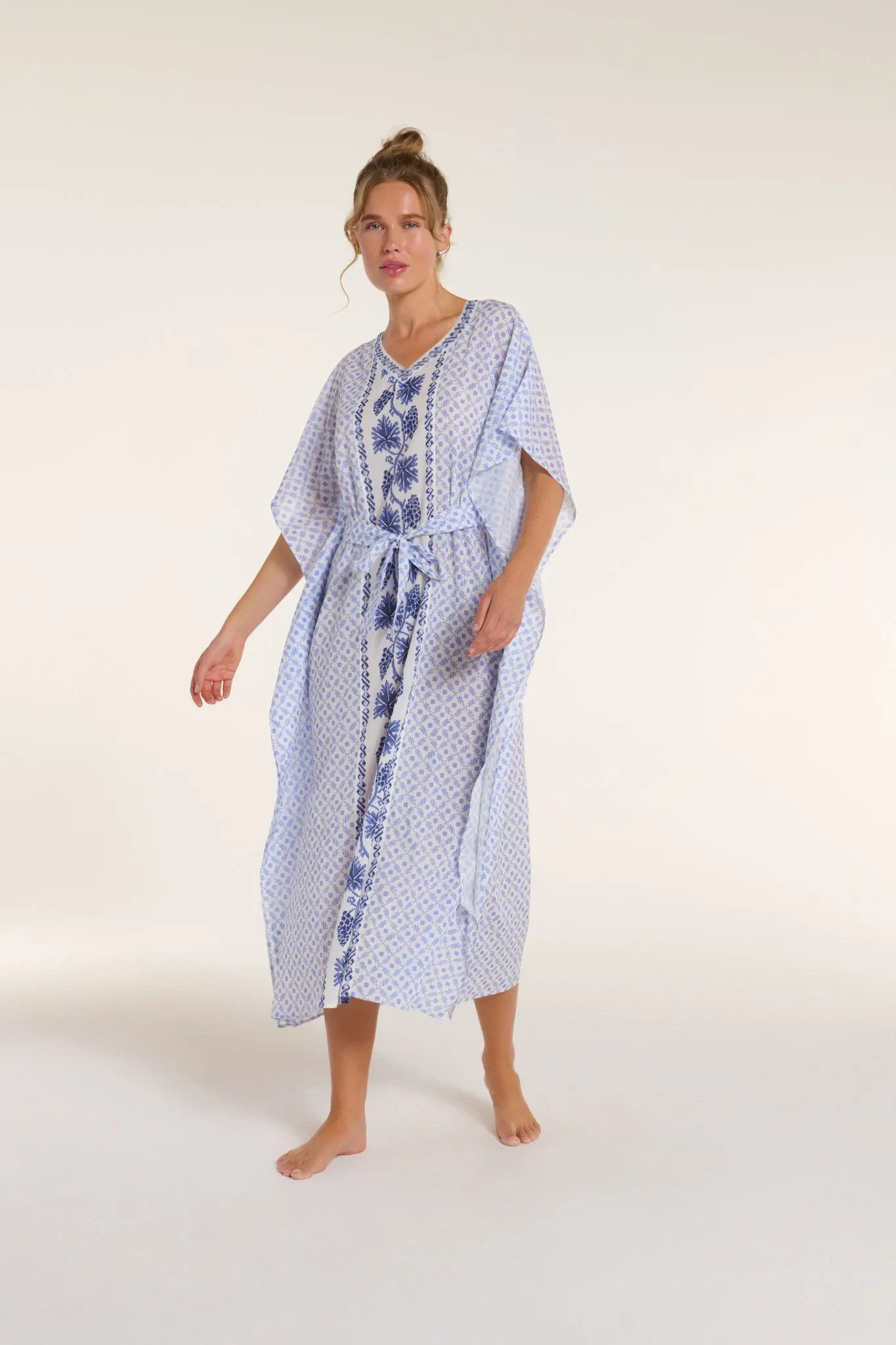 Carrie Caftan in Santorini Dots sold by Modatrova product image thumbnail 4