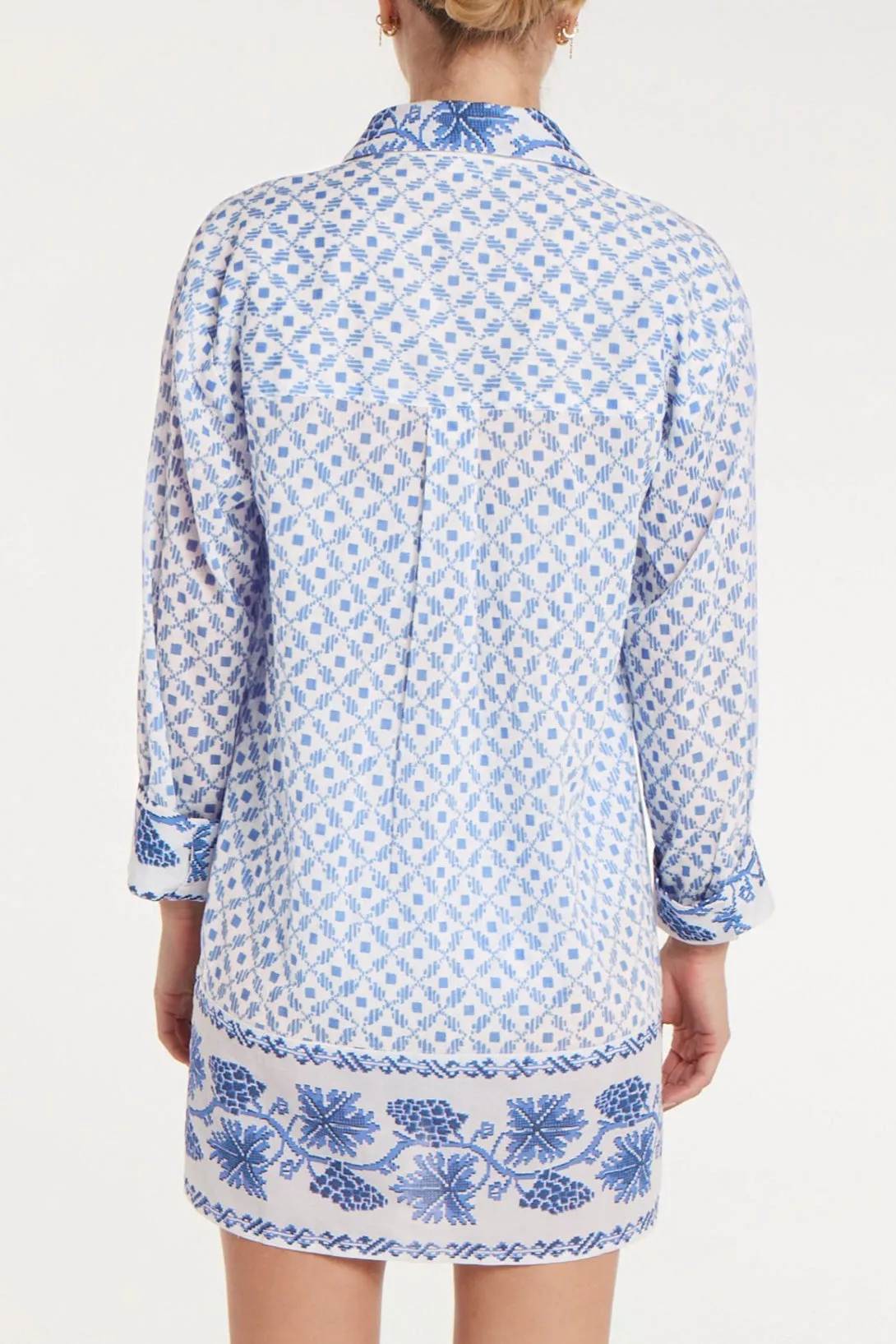 Marie Shirt Dress in Santorini Dots sold by Modatrova product image thumbnail 2