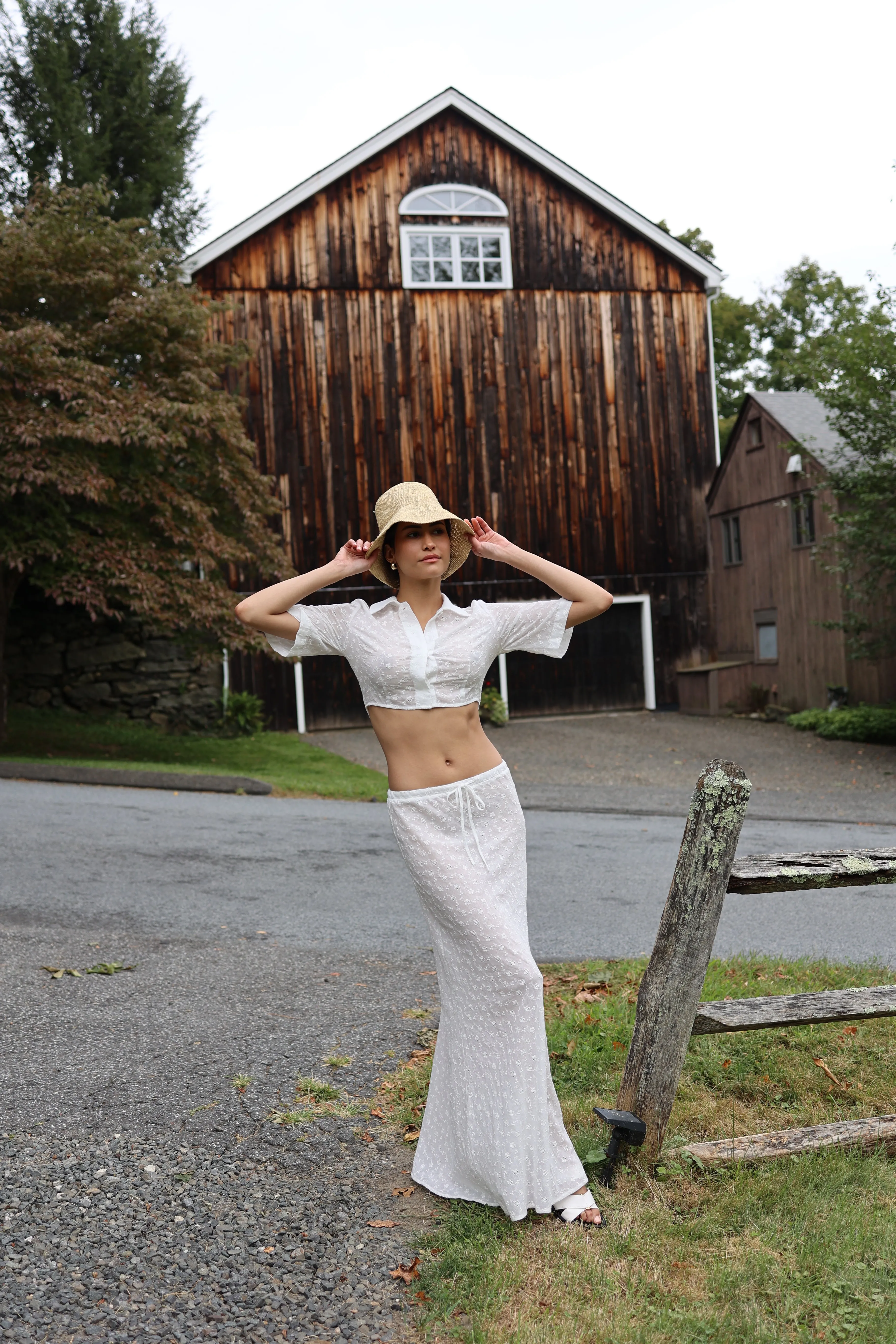 Savanna Skirt White Eyelet sold by Modatrova