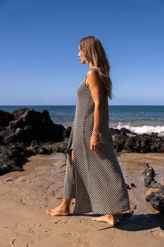 Sorrento Dress - Black and Cream sold by Modatrova