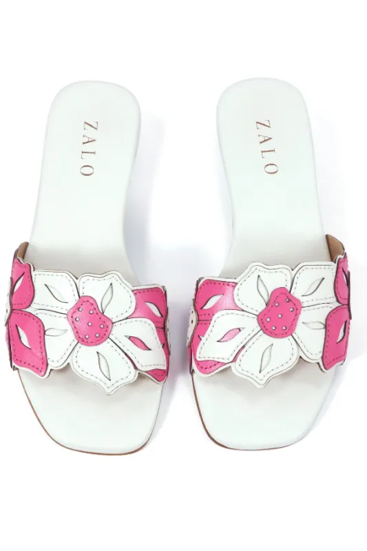 Flora Slide White sold by Modatrova