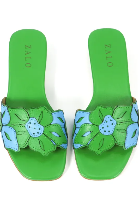 Flora Slide Green sold by Modatrova