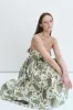 Bow Gown in Emerald Brocade sold by Modatrova