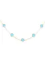 Found Cabochon Station Necklace - Turquoise & Pink Sapphire sold by Modatrova