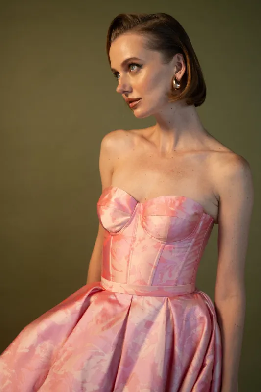 Idilio Corset Mikado Pink sold by Modatrova