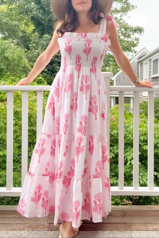 The Hampton Dress Marigold Peony made by Modatrova