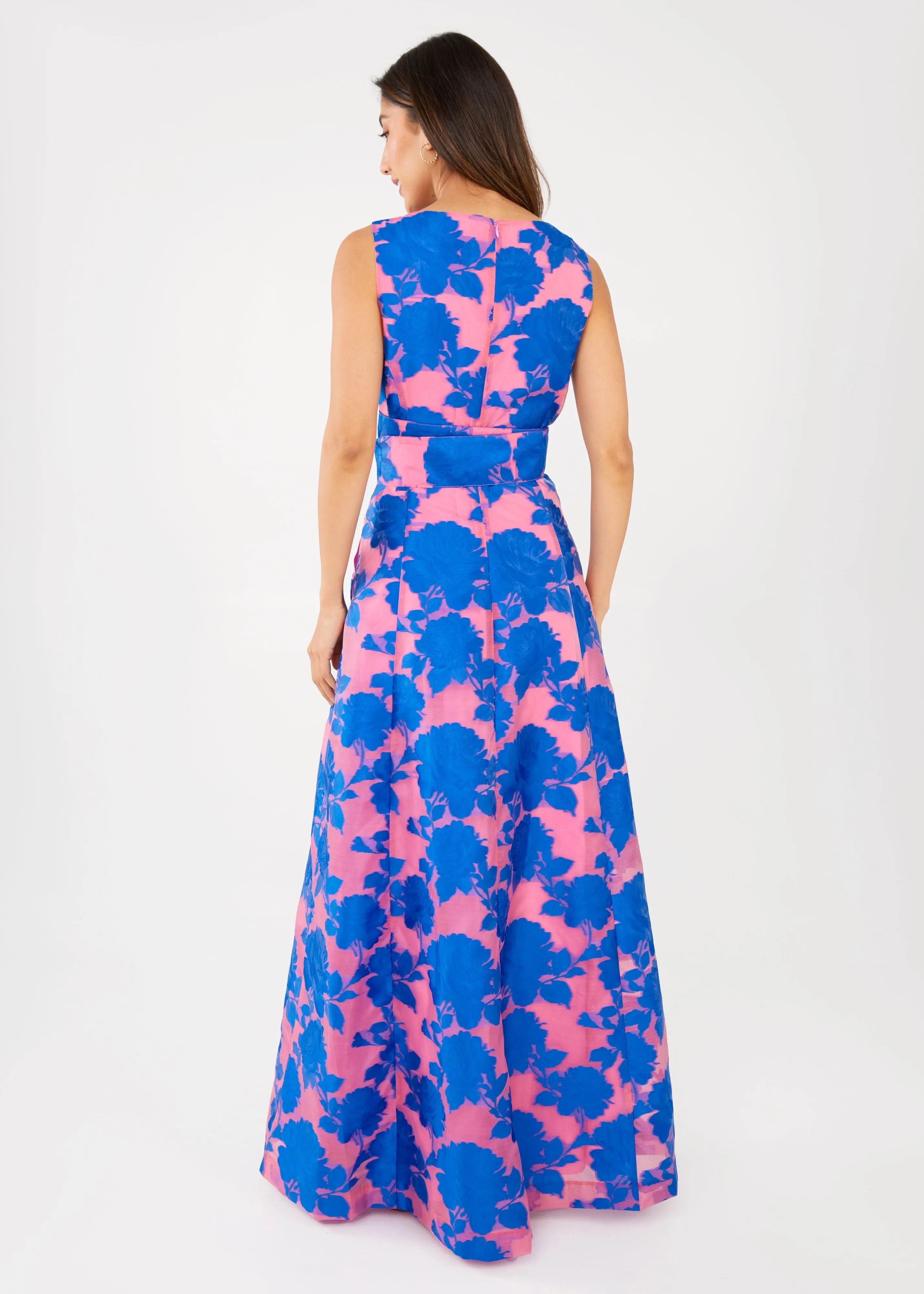 Arden Gown Pink and Blue Tea Rose Organza sold by Modatrova product image thumbnail 4