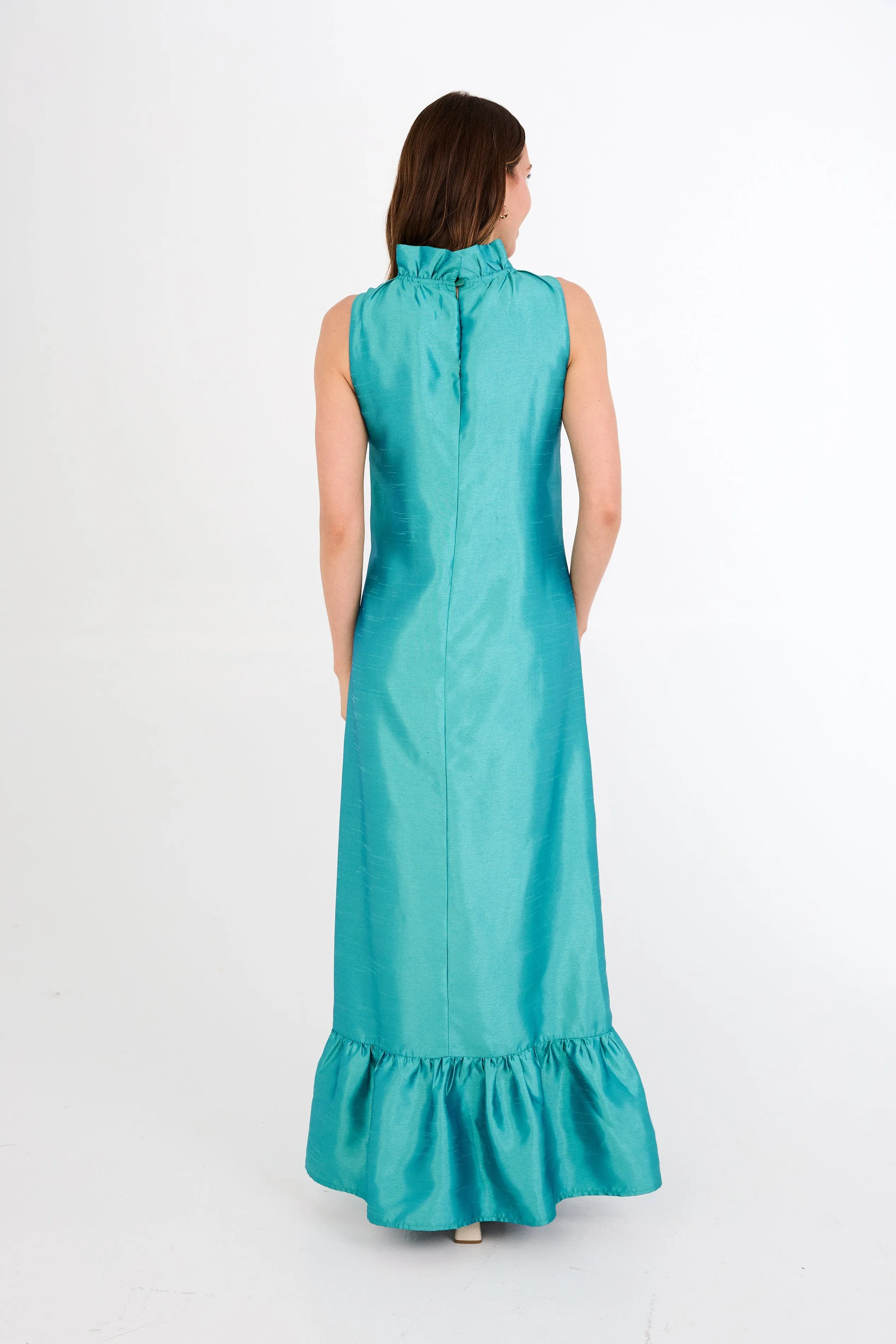 Camille Gown Teal Dupioni sold by Modatrova product image thumbnail 4