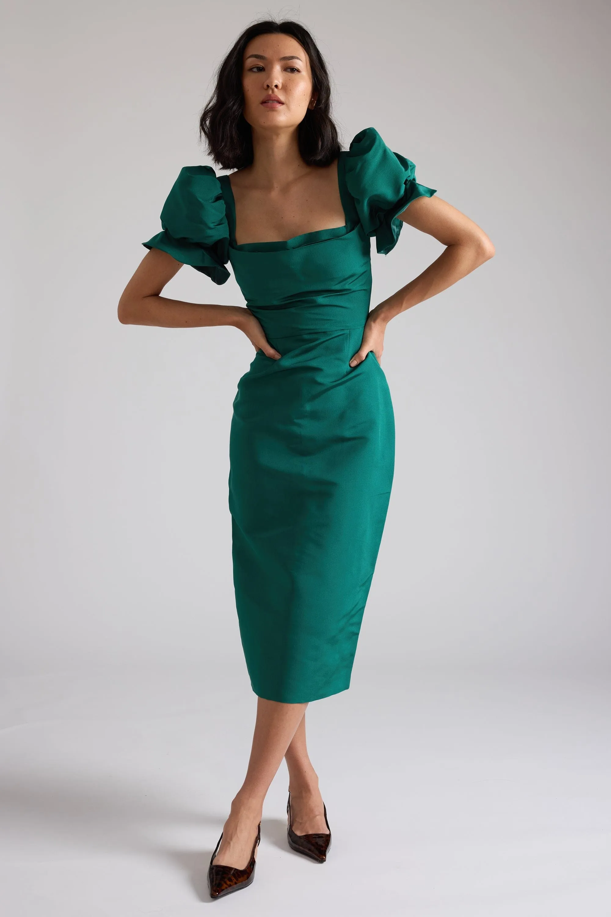 Rose Dress Evergreen sold by Modatrova product image thumbnail 4