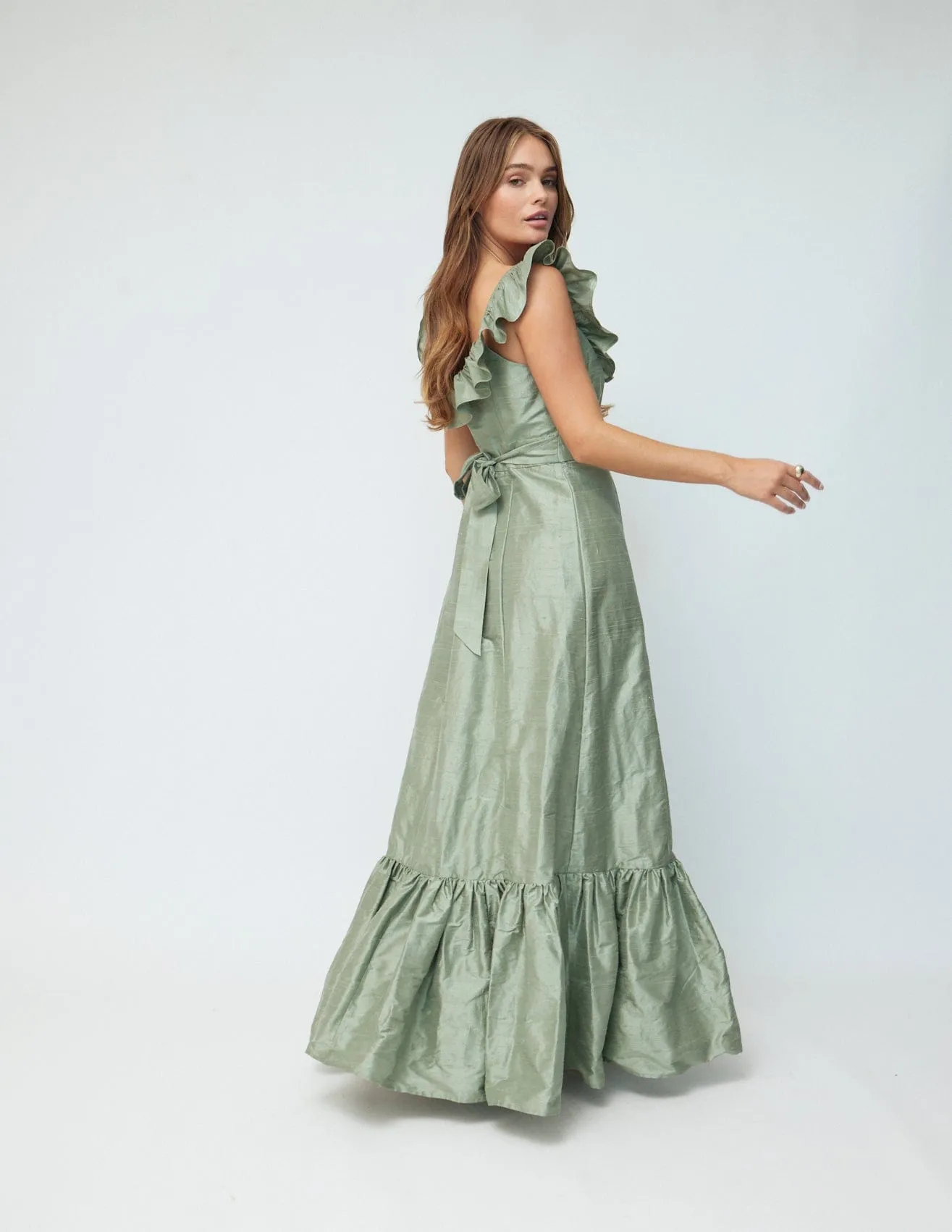 The Camille Dress in Sage sold by Modatrova product image thumbnail 4