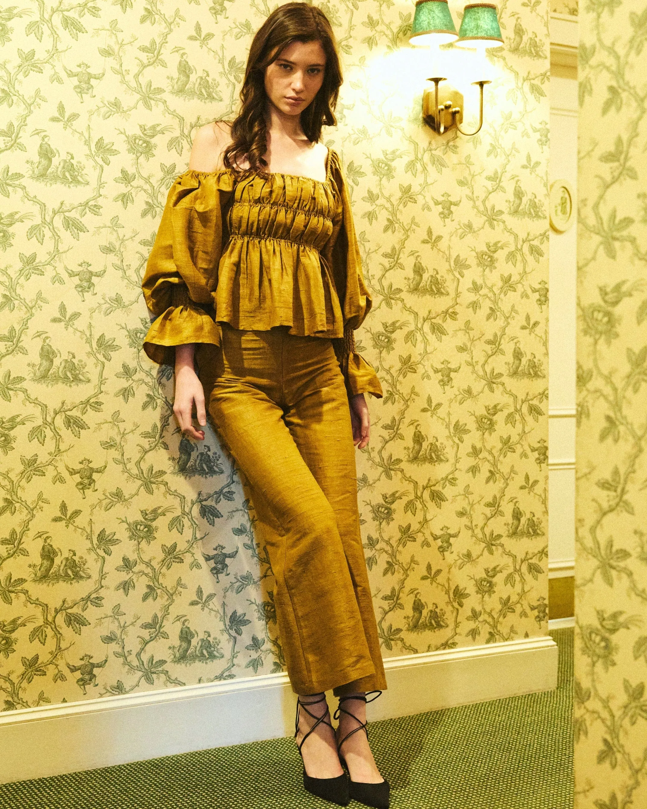 Libby Pant in Ochre sold by Modatrova product image thumbnail 4
