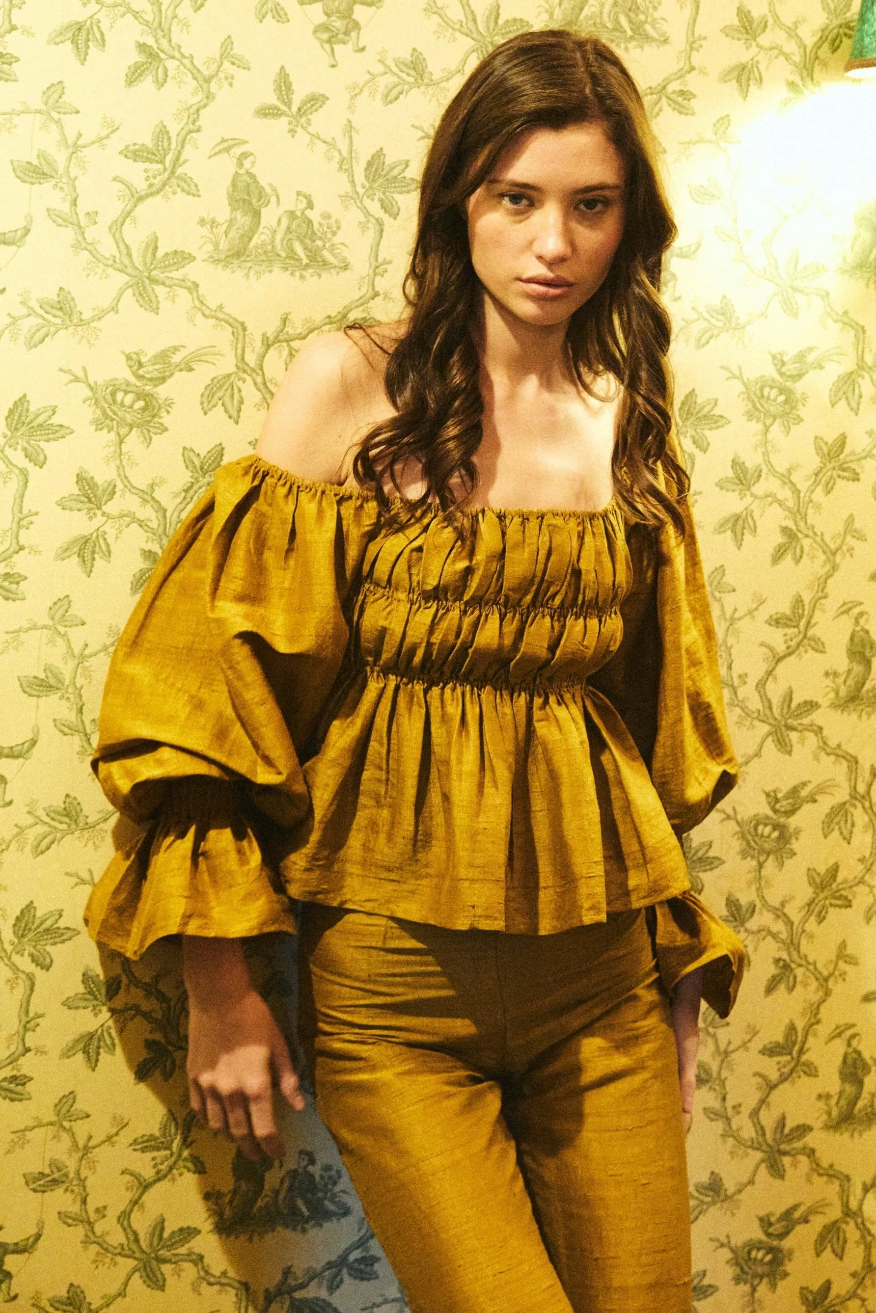 Elisabeth Top in Ochre sold by Modatrova