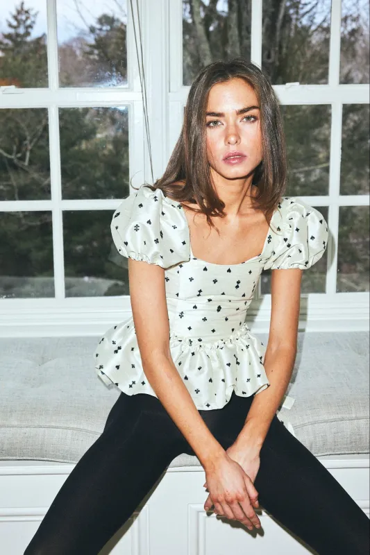 Eleanor Corset in Card Print made by Modatrova