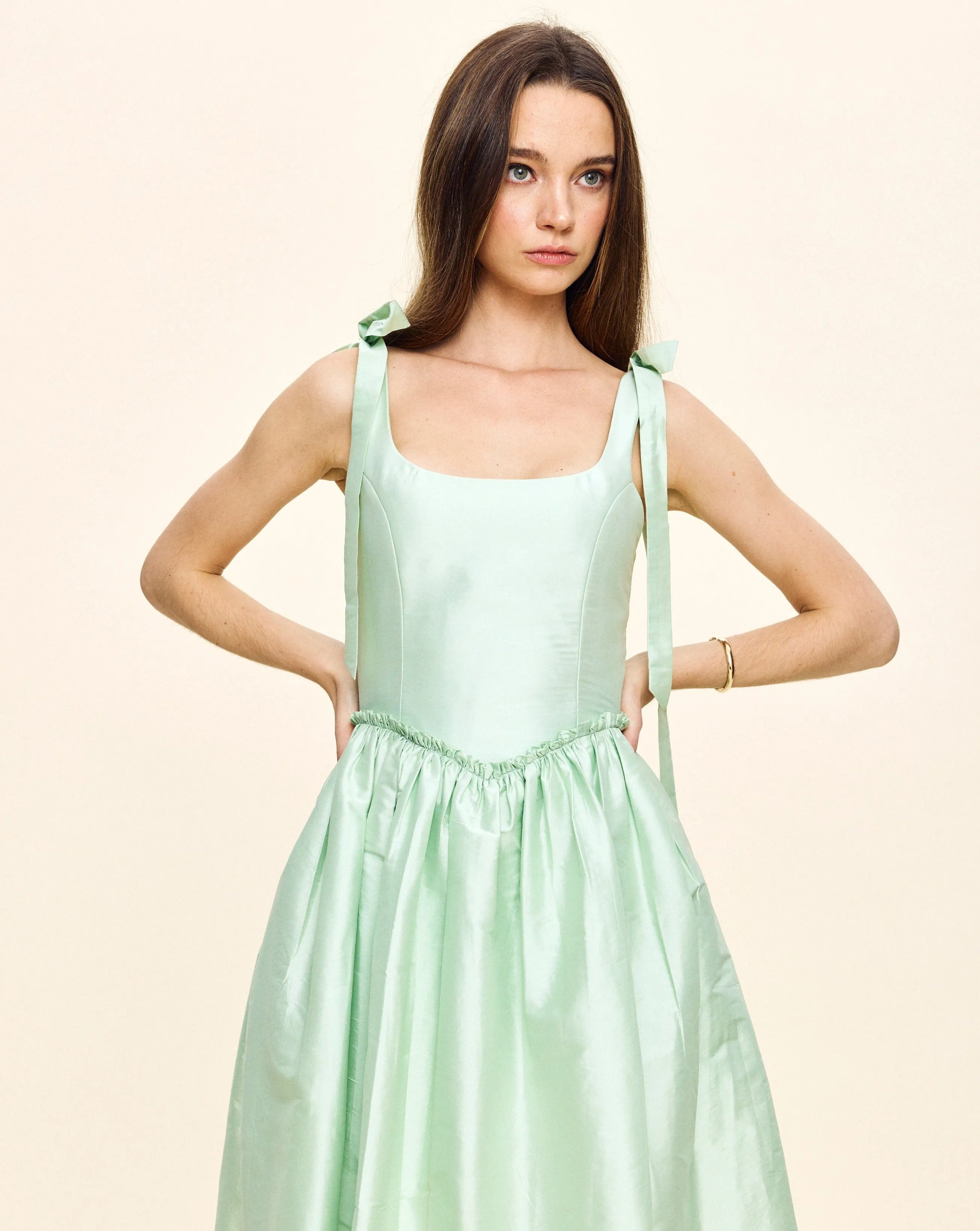 Marie Dress in Pistachio sold by Modatrova product image thumbnail 3