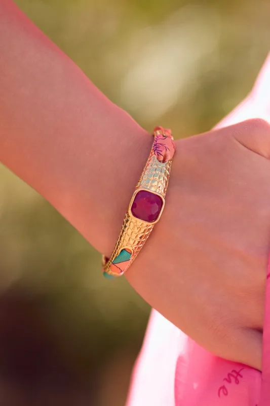 Bracelet with Hibiscus Kiss Ribbon made by Modatrova