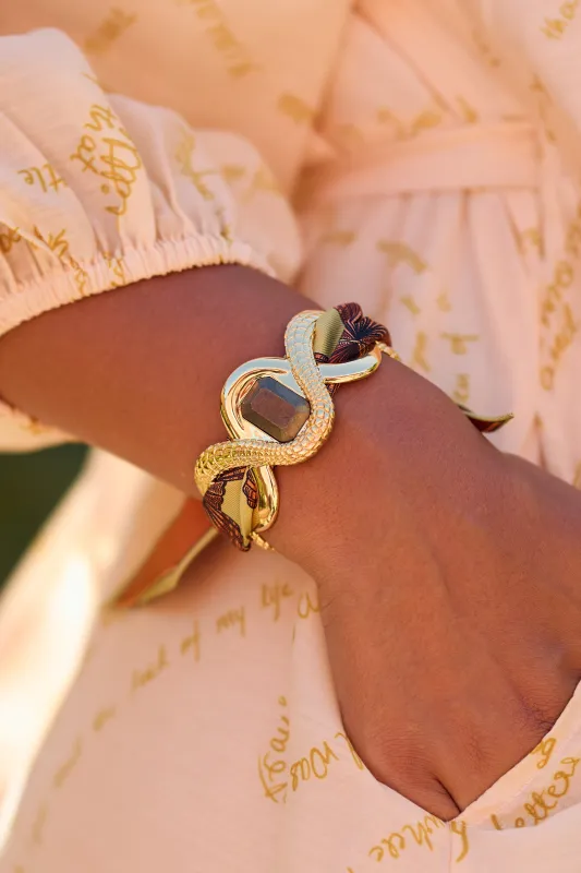 Bracelet with Rustic Seashells Ribbon made by Modatrova