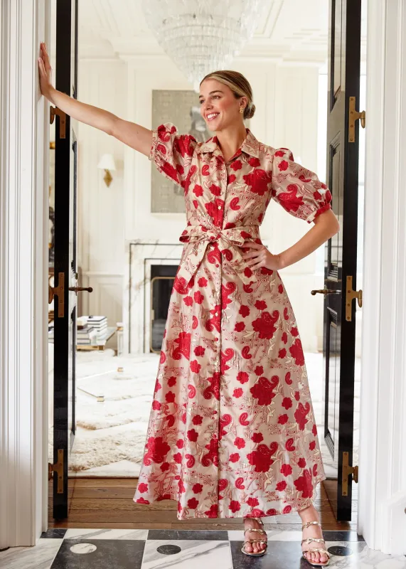 Charlotte Gown Red Moonlight Organza sold by Modatrova