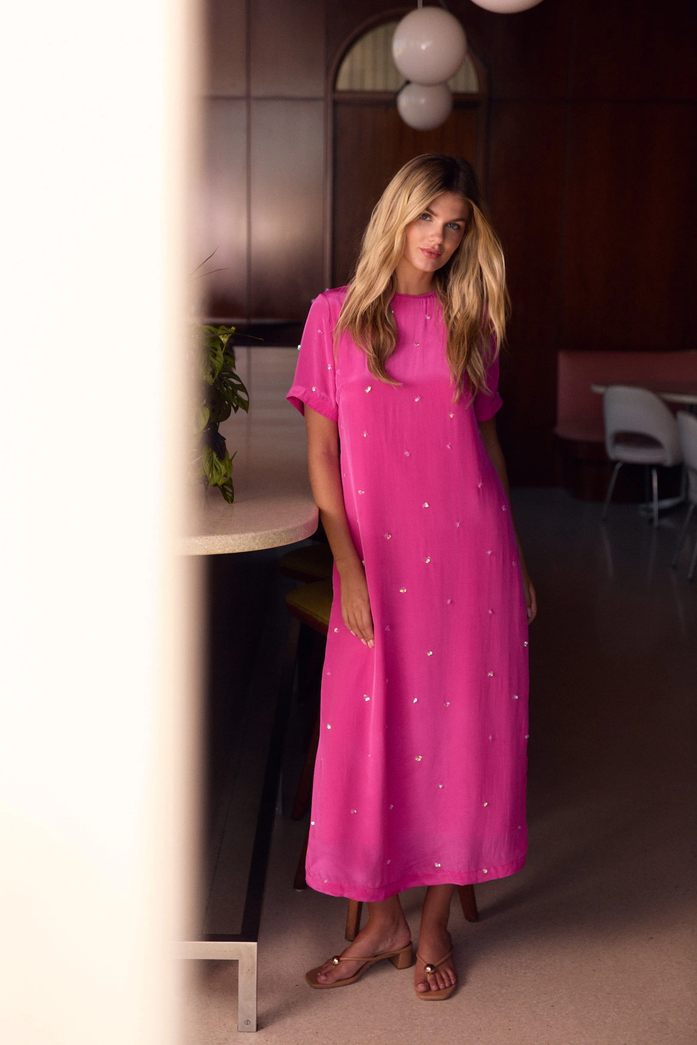 Gwenyth Dress, Dragonfruit sold by Modatrova product image thumbnail 2