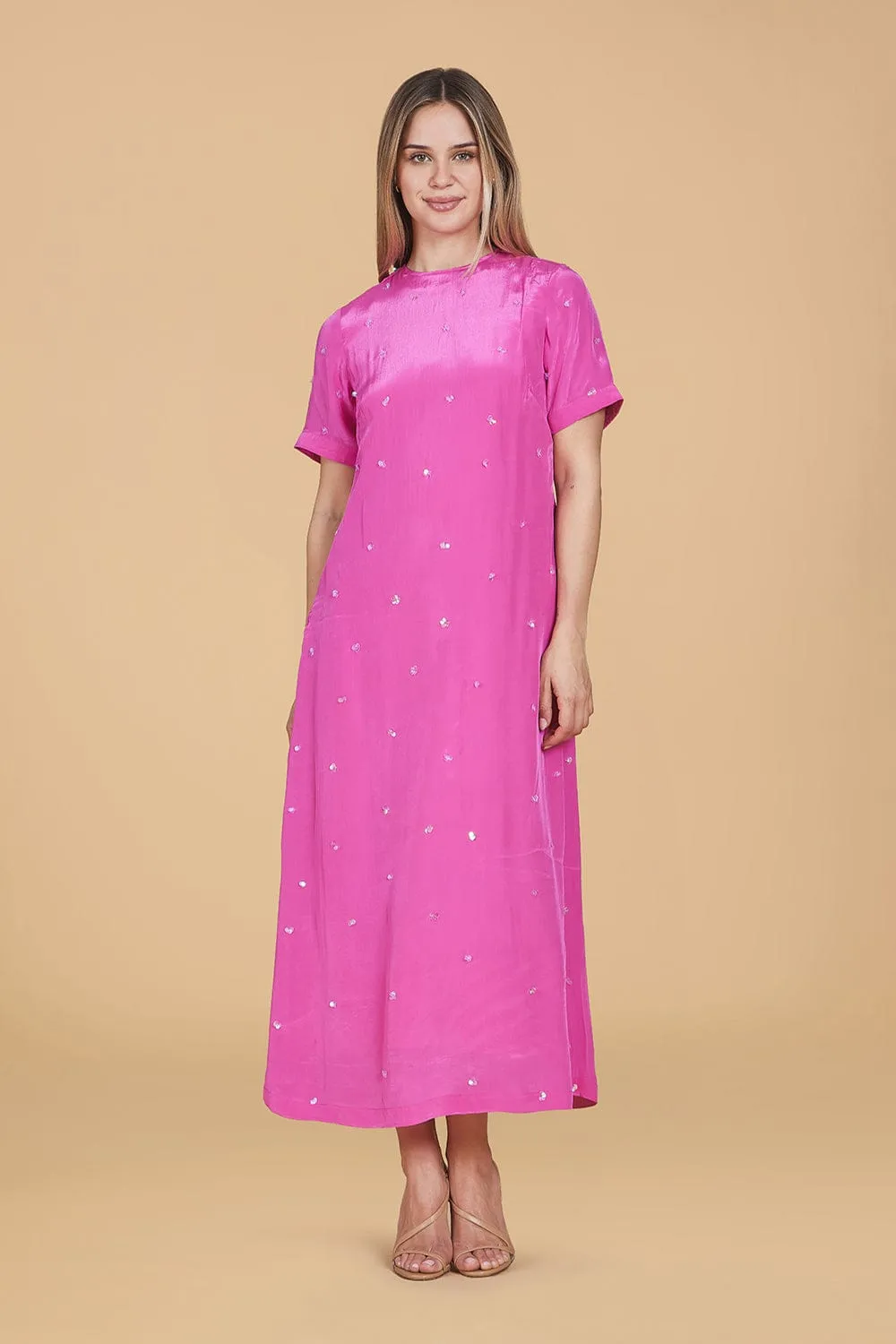 Gwenyth Dress, Dragonfruit sold by Modatrova product image thumbnail 3