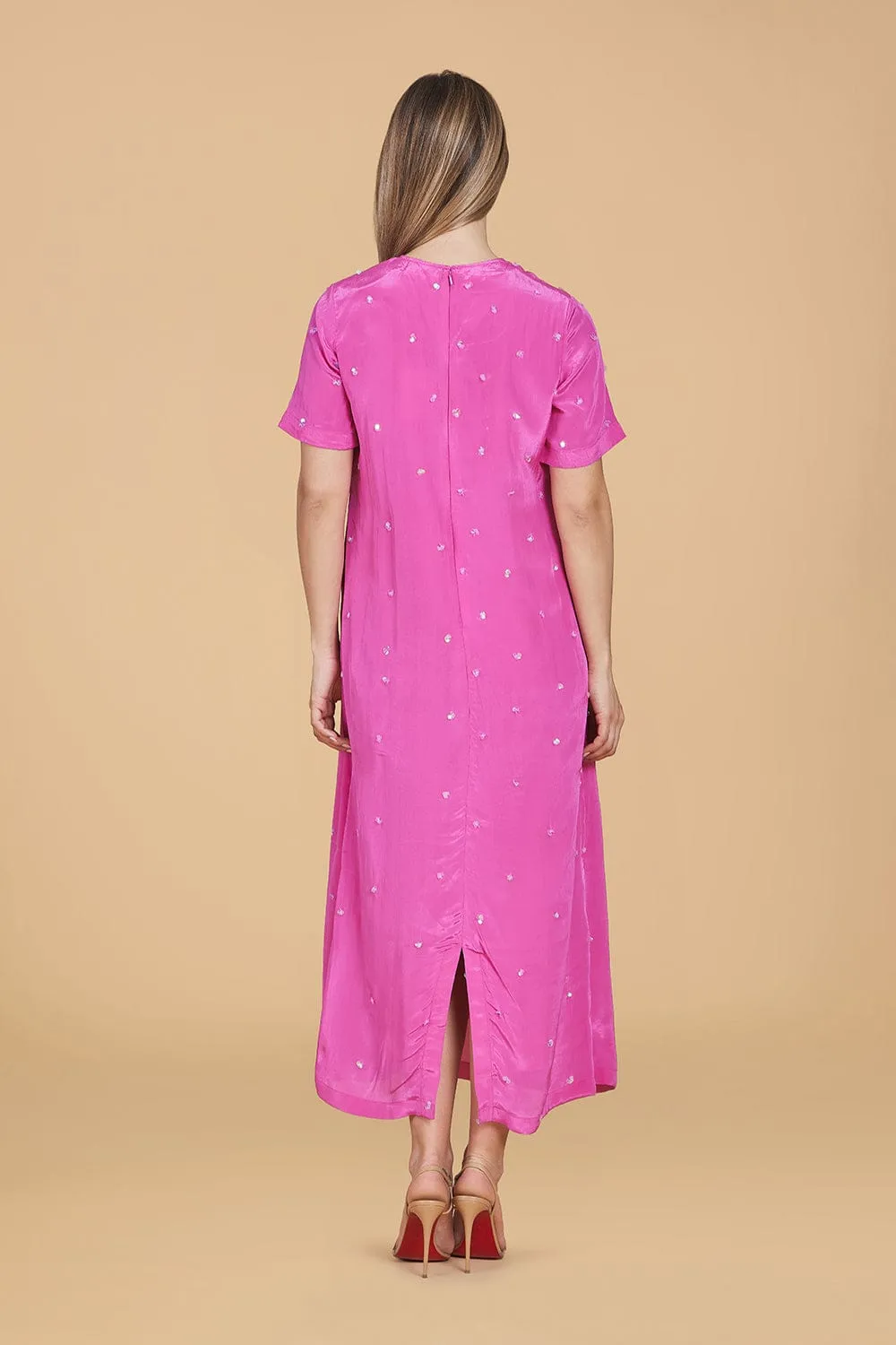 Gwenyth Dress, Dragonfruit sold by Modatrova product image thumbnail 4