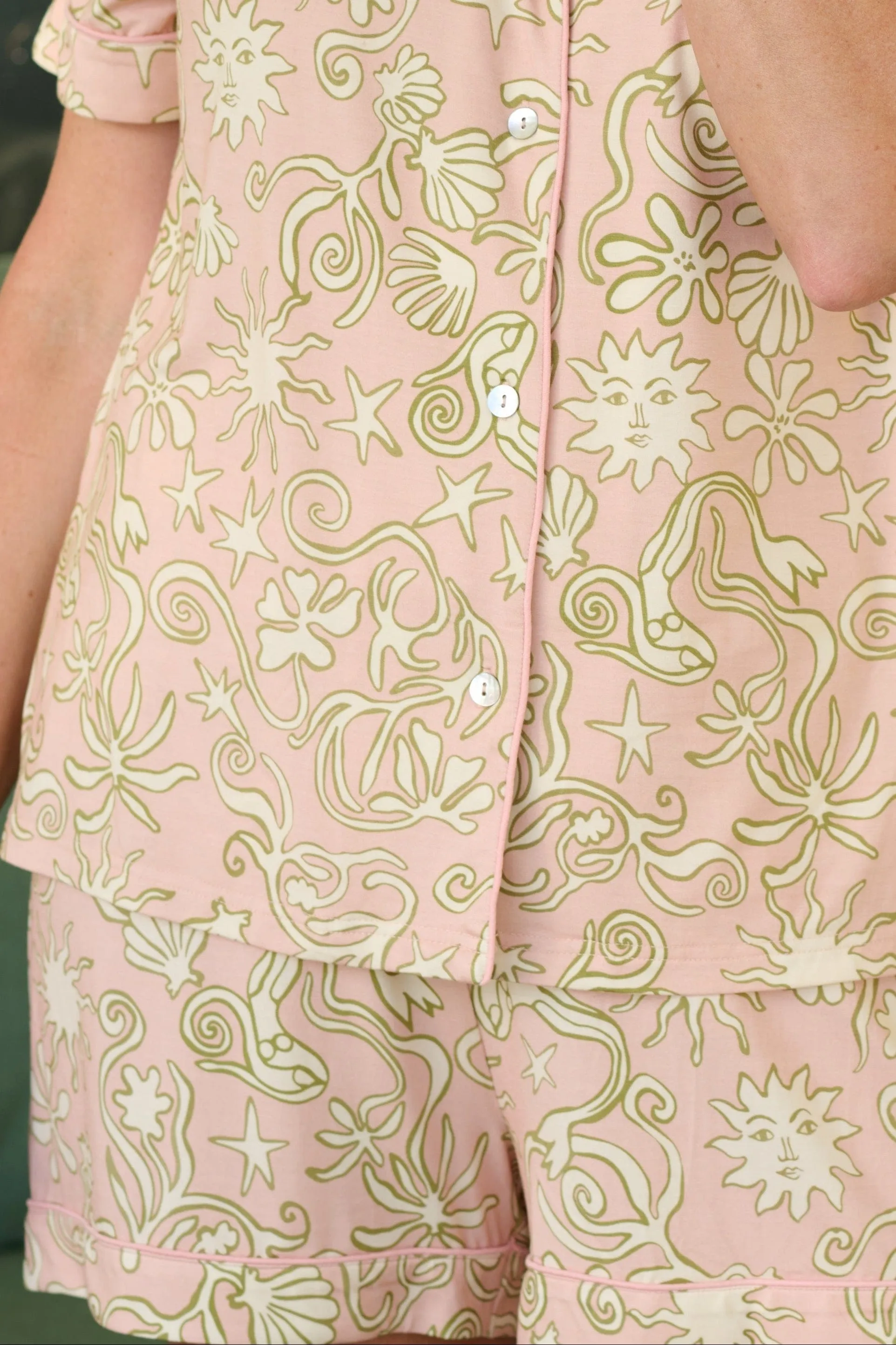 Elsie Shortie Pajamas | Sanibel Sunburst sold by Modatrova product image thumbnail 4
