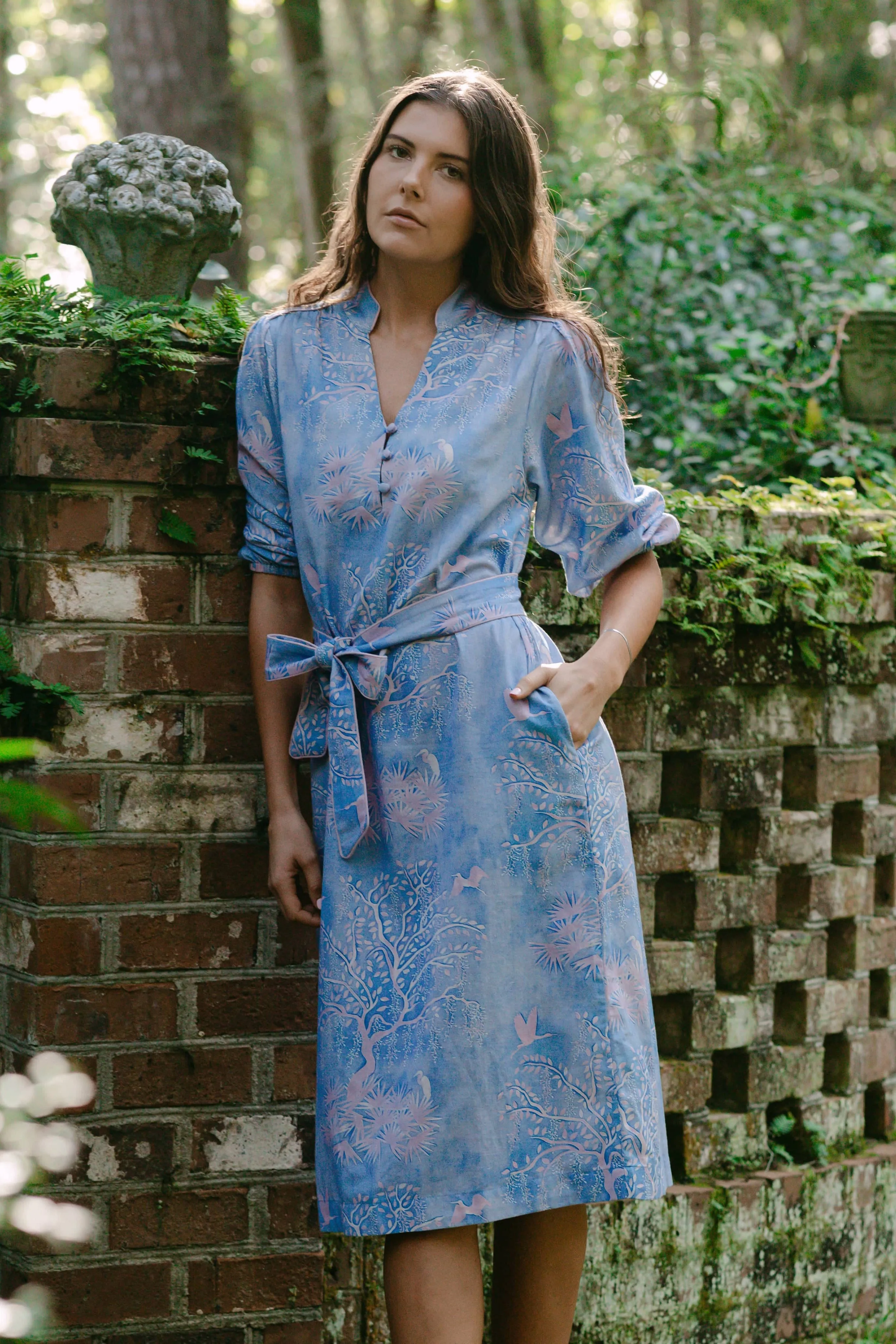 Faith Caftan - Purple Lowcountry Watercolor sold by Modatrova