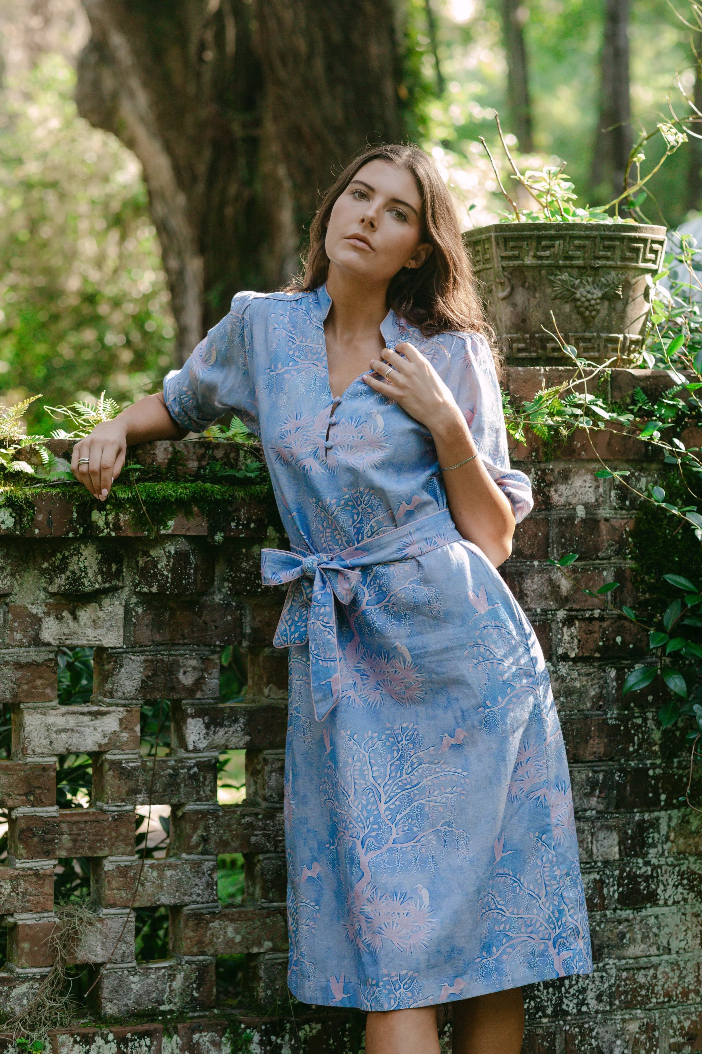 Faith Caftan - Purple Lowcountry Watercolor sold by Modatrova product image thumbnail 5