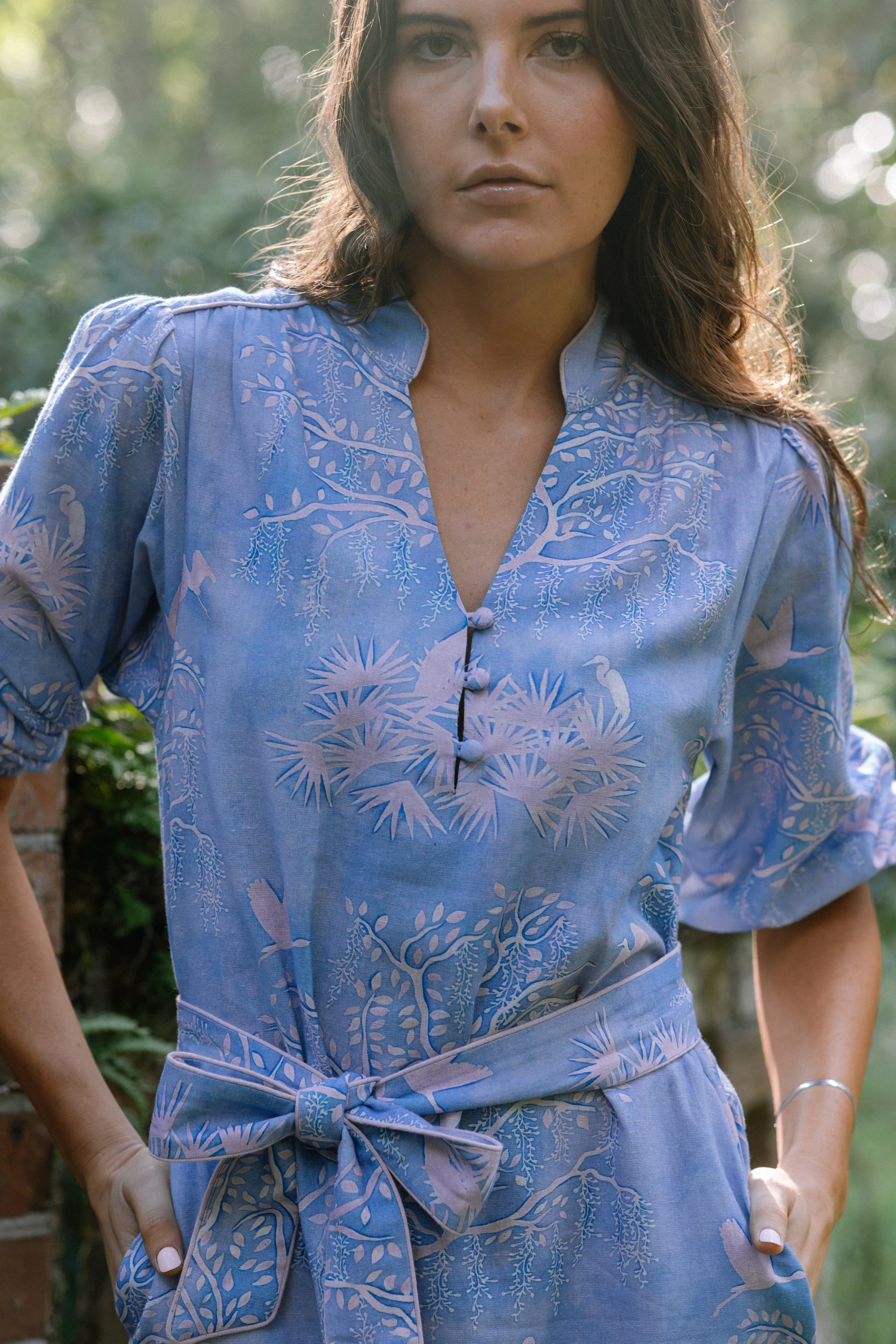 Faith Caftan - Purple Lowcountry Watercolor sold by Modatrova product image thumbnail 2