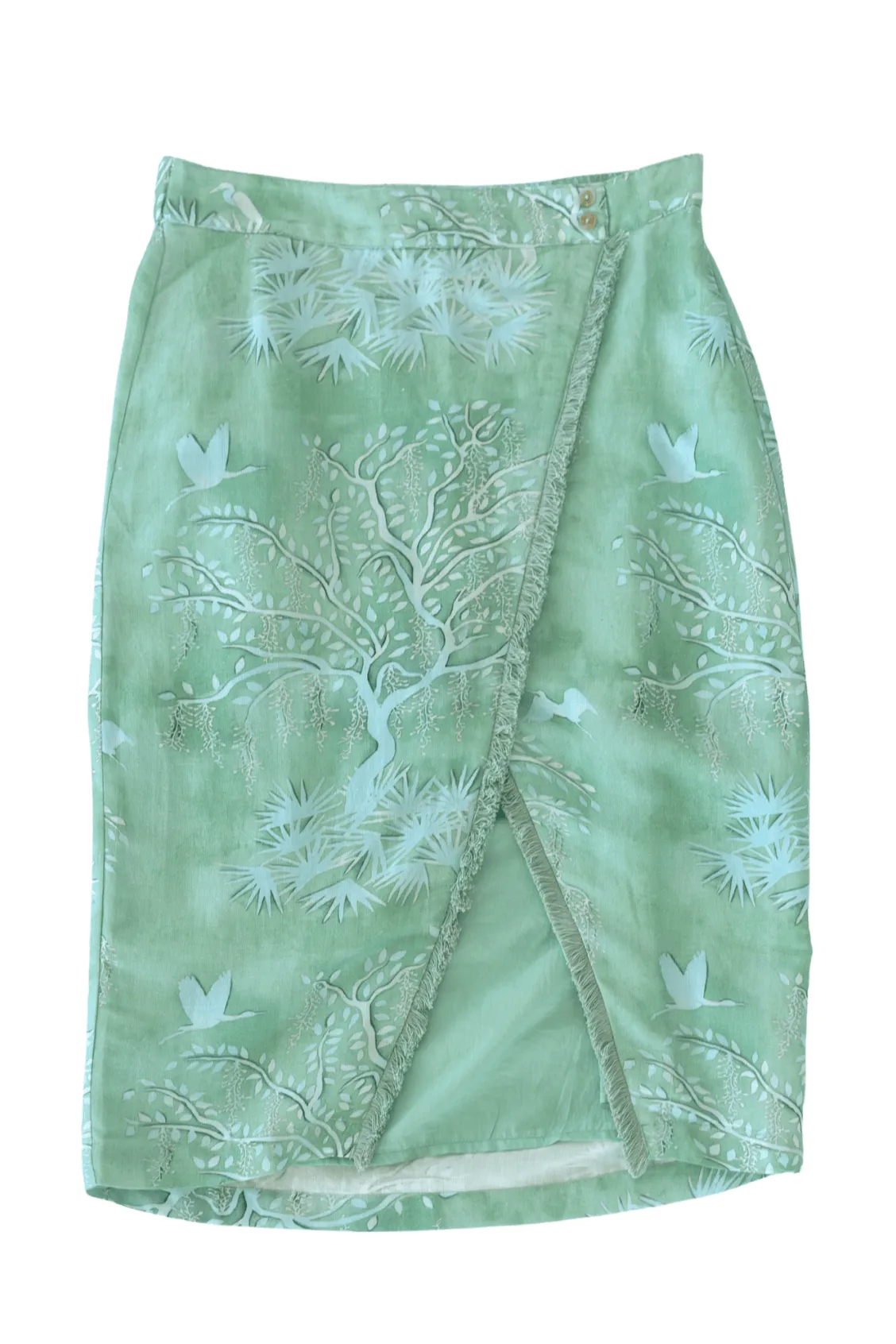 Michelle Skirt - Green Lowcountry Watercolor sold by Modatrova product image thumbnail 5