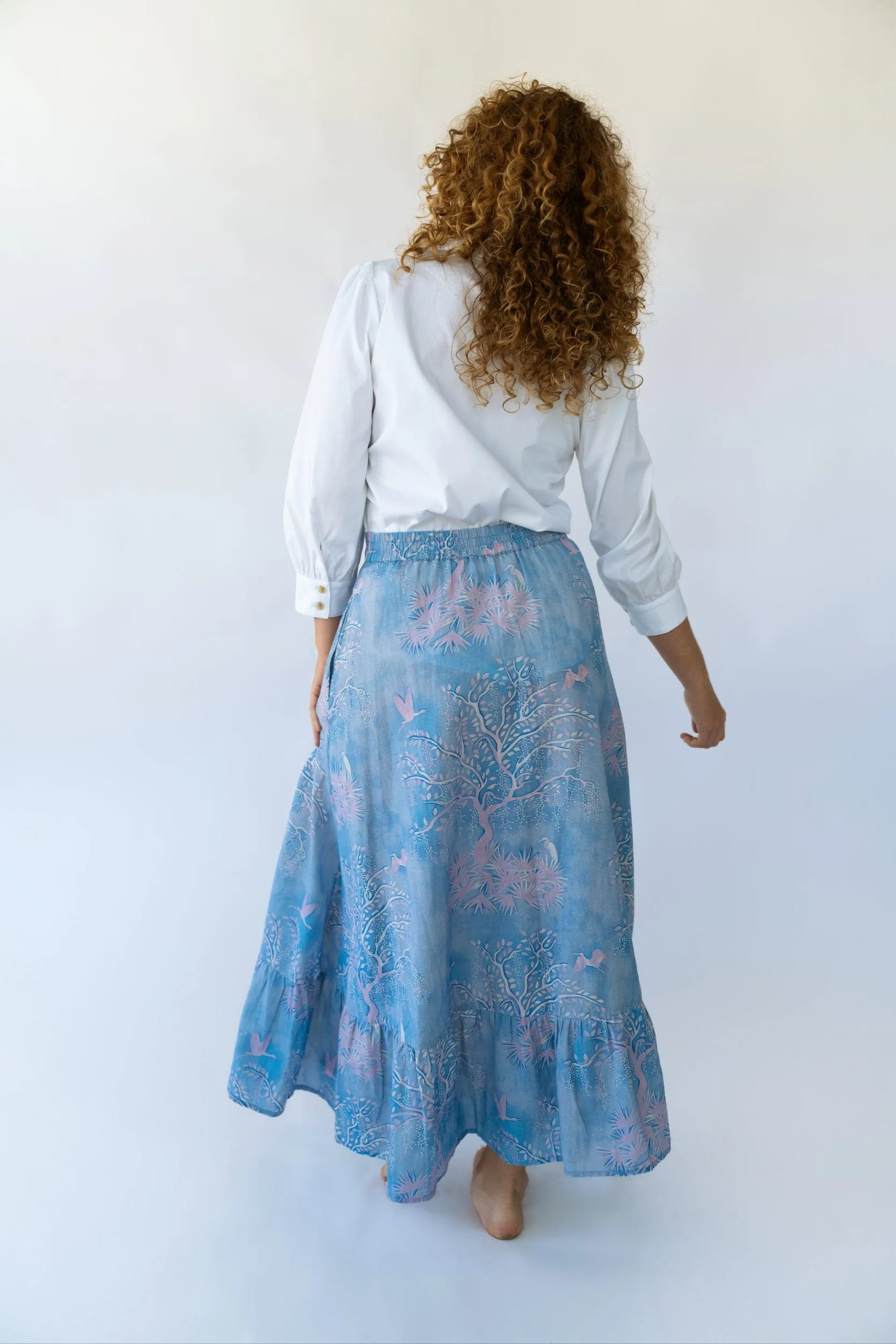 Florence Maxi Skirt - Purple Lowcountry Watercolor sold by Modatrova product image thumbnail 5