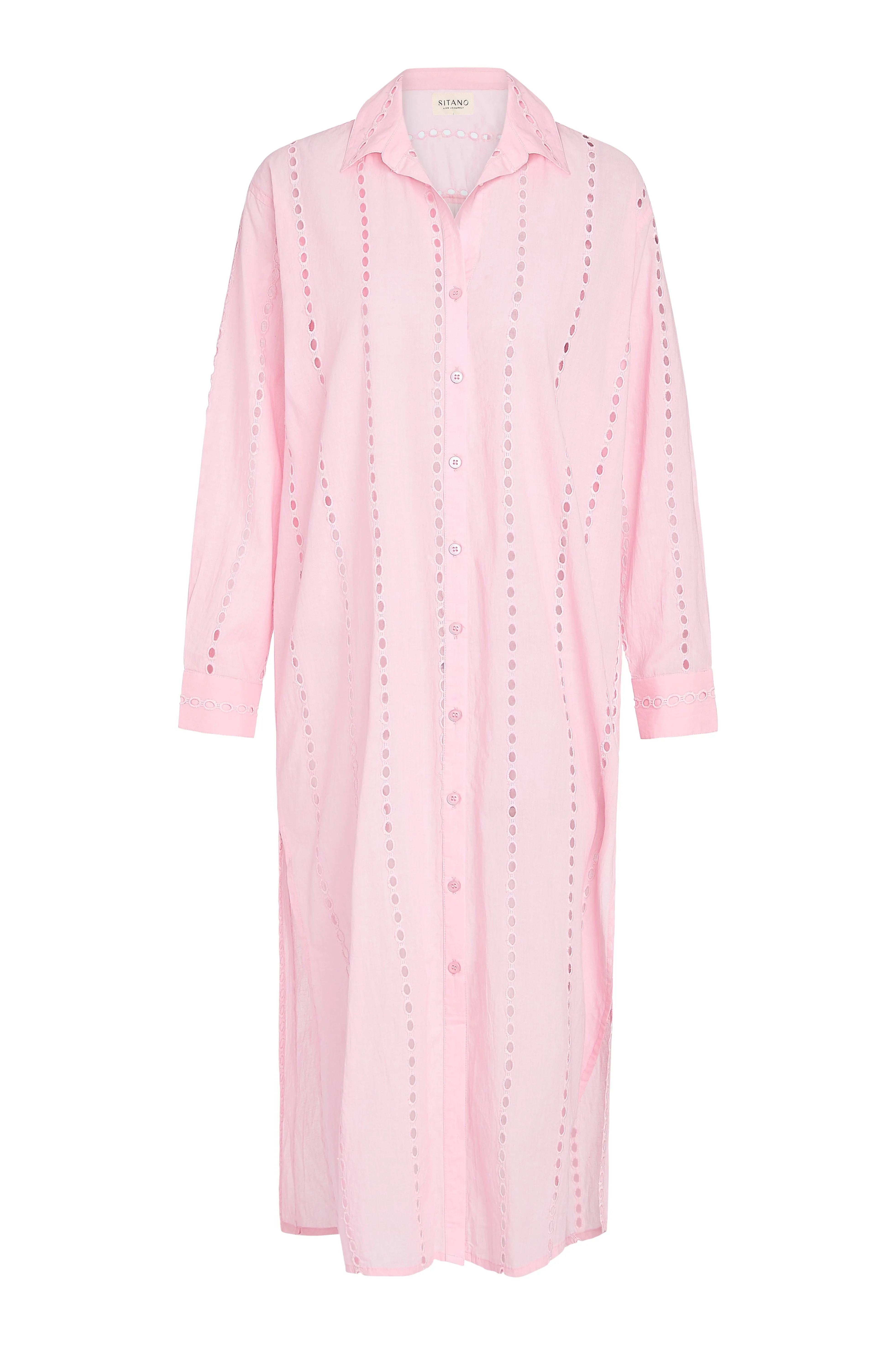 Positano Maxi Shirt Dress - Light Pink sold by Modatrova product image thumbnail 5