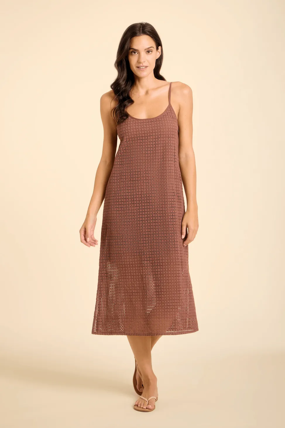 Figo Tank Dress - Brown sold by Modatrova