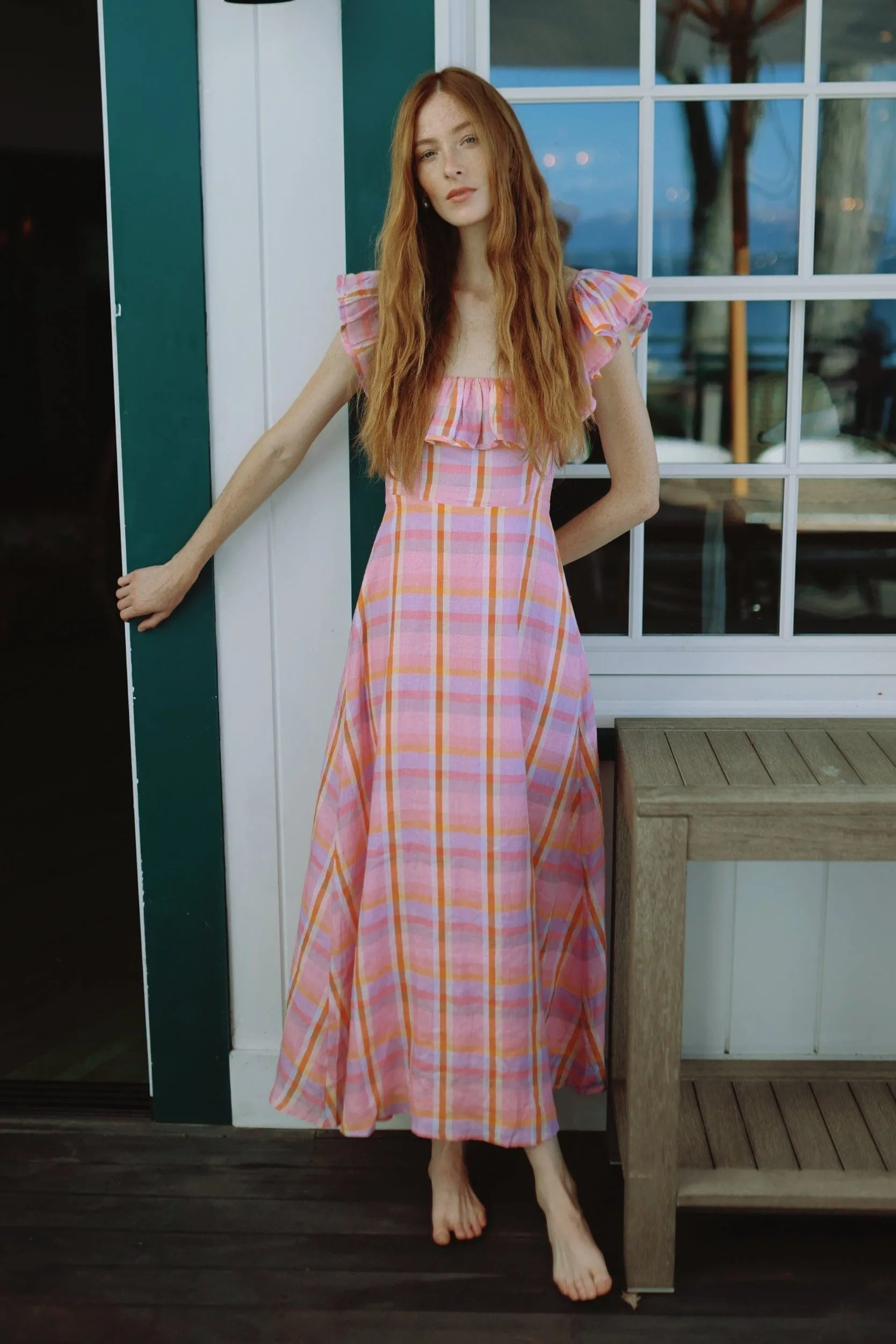 Parker Dress in Sherbert Plaid sold by Modatrova product image thumbnail 4