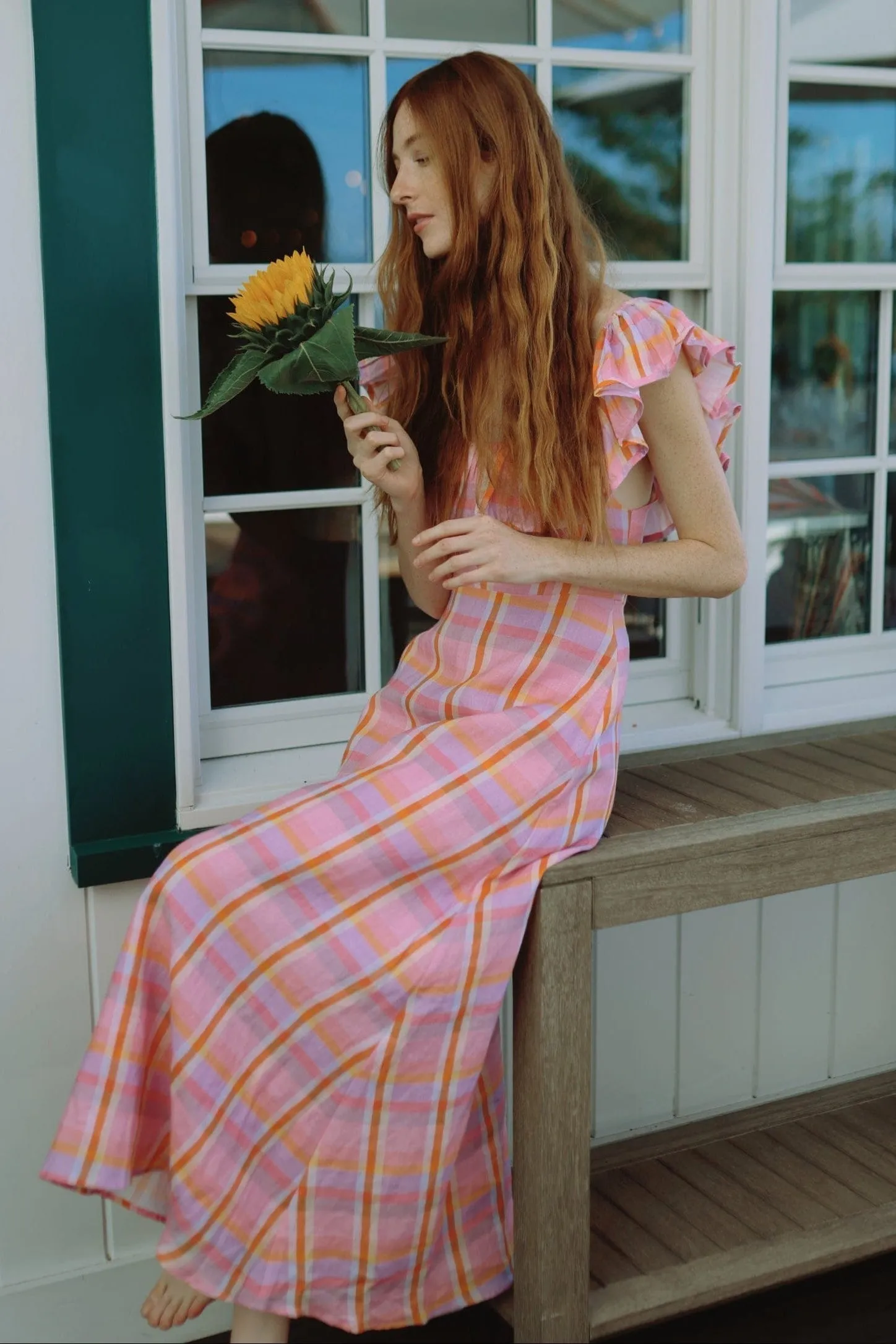Parker Dress in Sherbert Plaid sold by Modatrova product image thumbnail 5