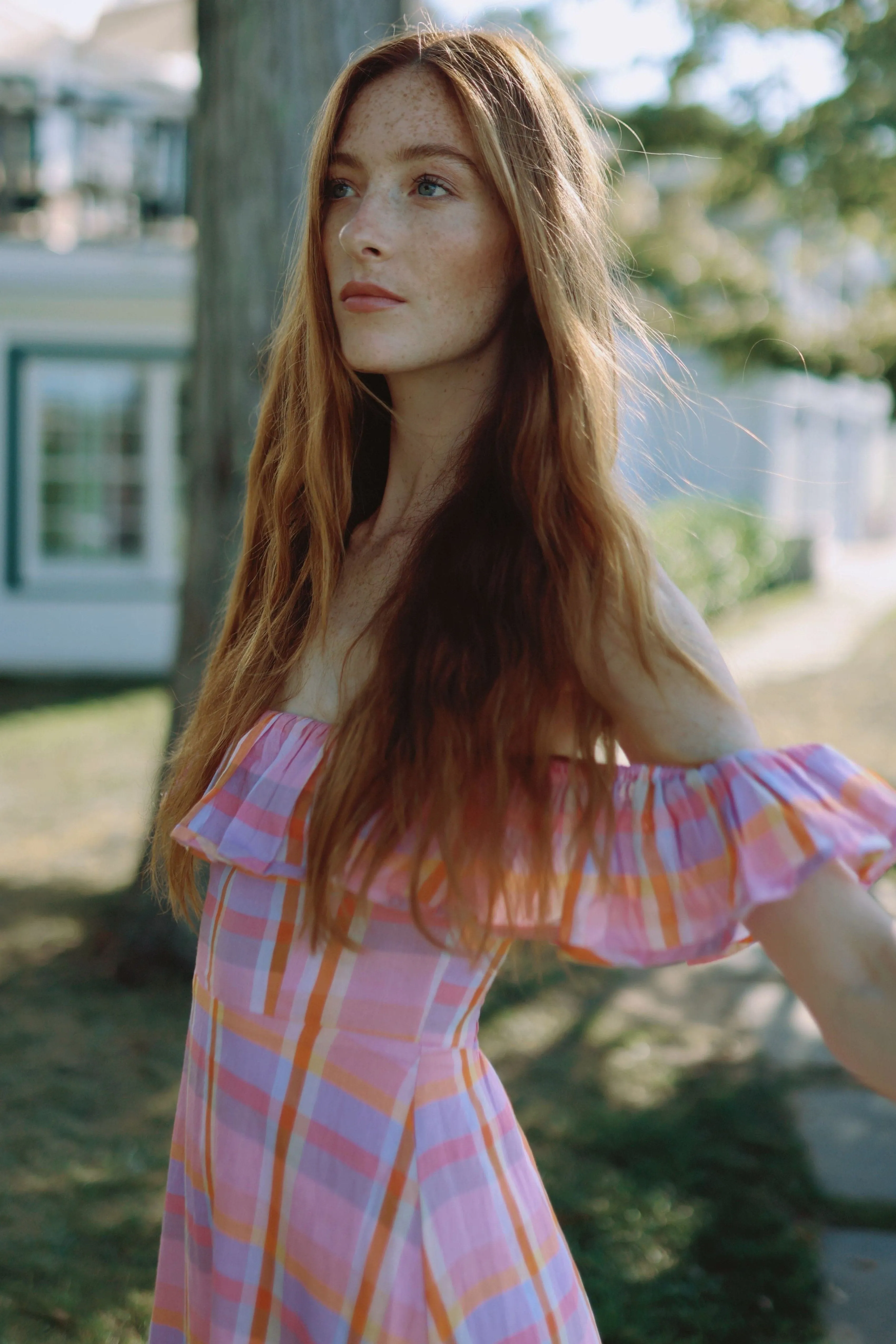 Parker Dress in Sherbert Plaid sold by Modatrova product image thumbnail 2