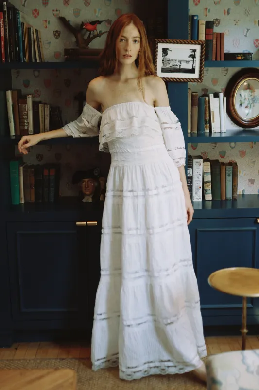 Celeste Dress in White Lace made by Modatrova