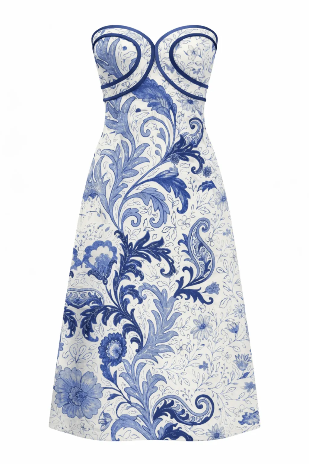 Hayden Blue Wave Strapless Midi Dress sold by Modatrova product image thumbnail 3