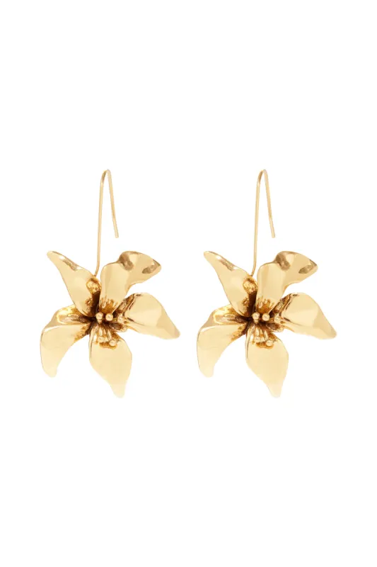 Claire Drop Earrings Gold sold by Modatrova