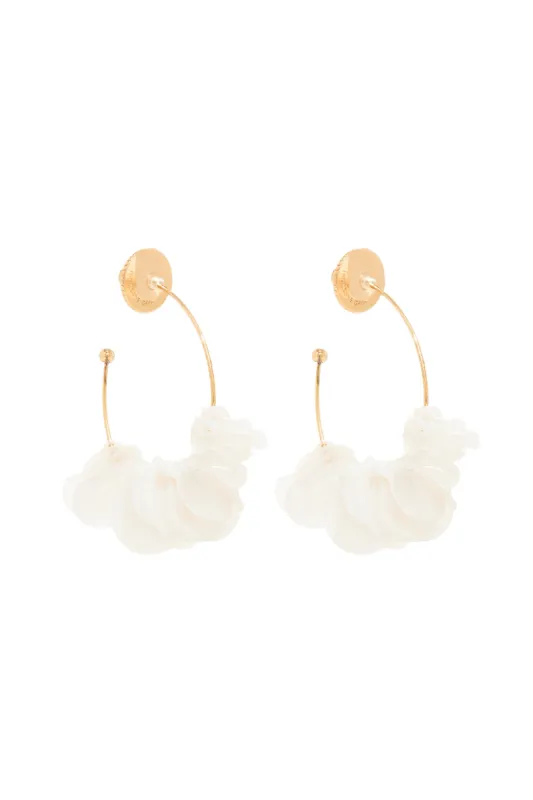 Mini Lolita Hoop Earrings White sold by Modatrova