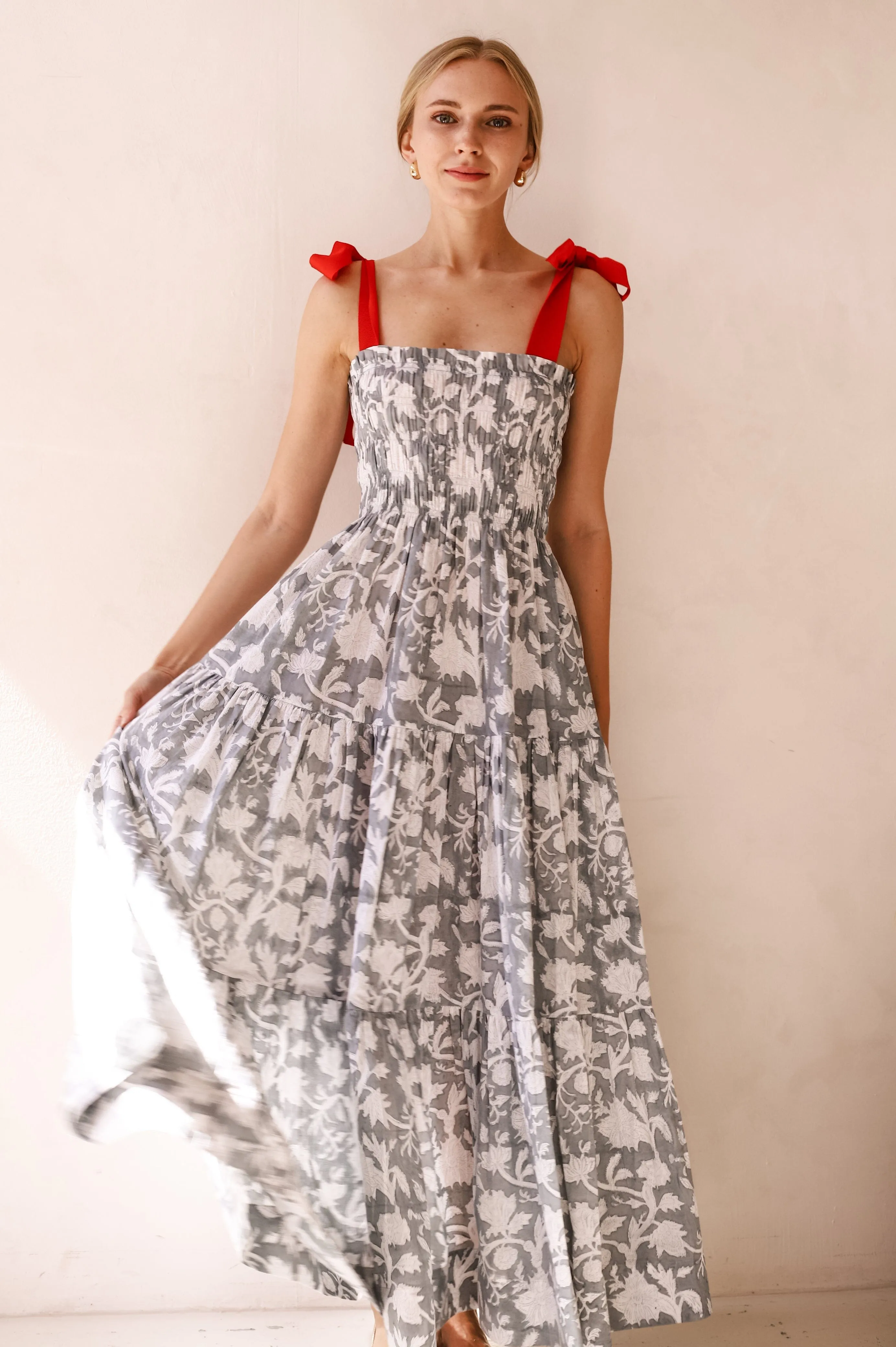 Lilly Dress - Blue/ Red sold by Modatrova