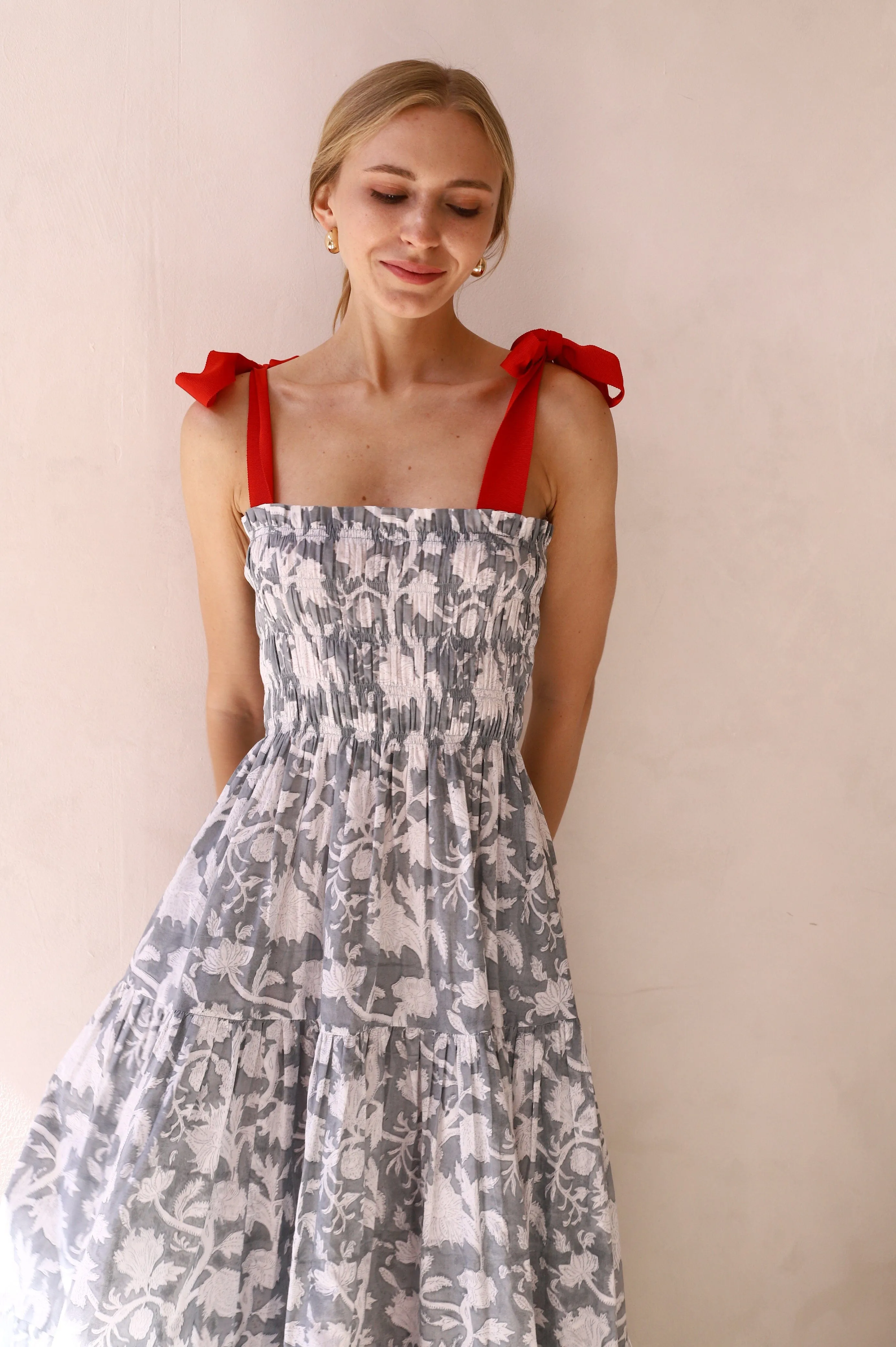 Lilly Dress - Blue/ Red sold by Modatrova product image thumbnail 2